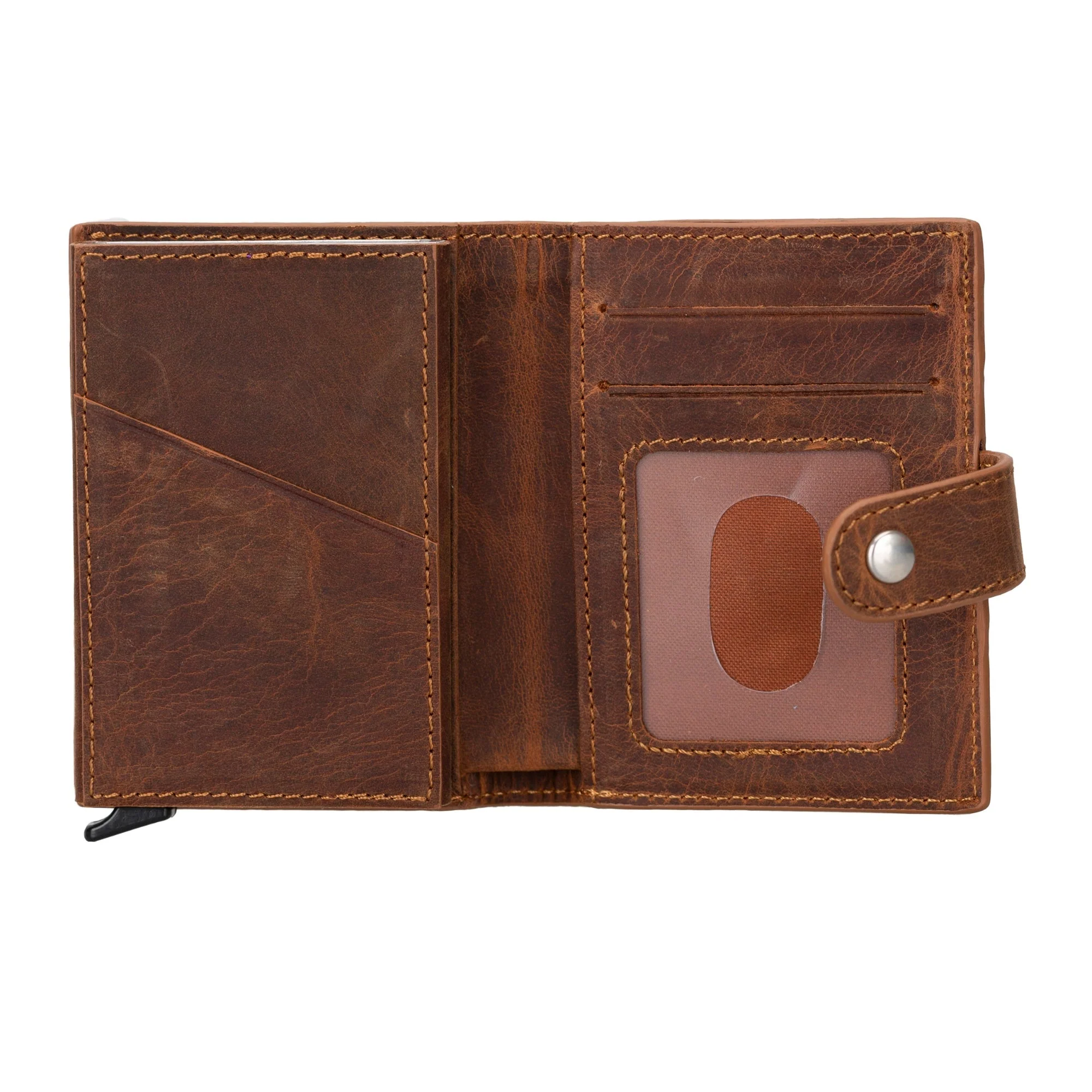 Douglas Genuine Leather Pop-Up Wallet with AirTag Slot - RFID Blocking Cardholder - Image 37