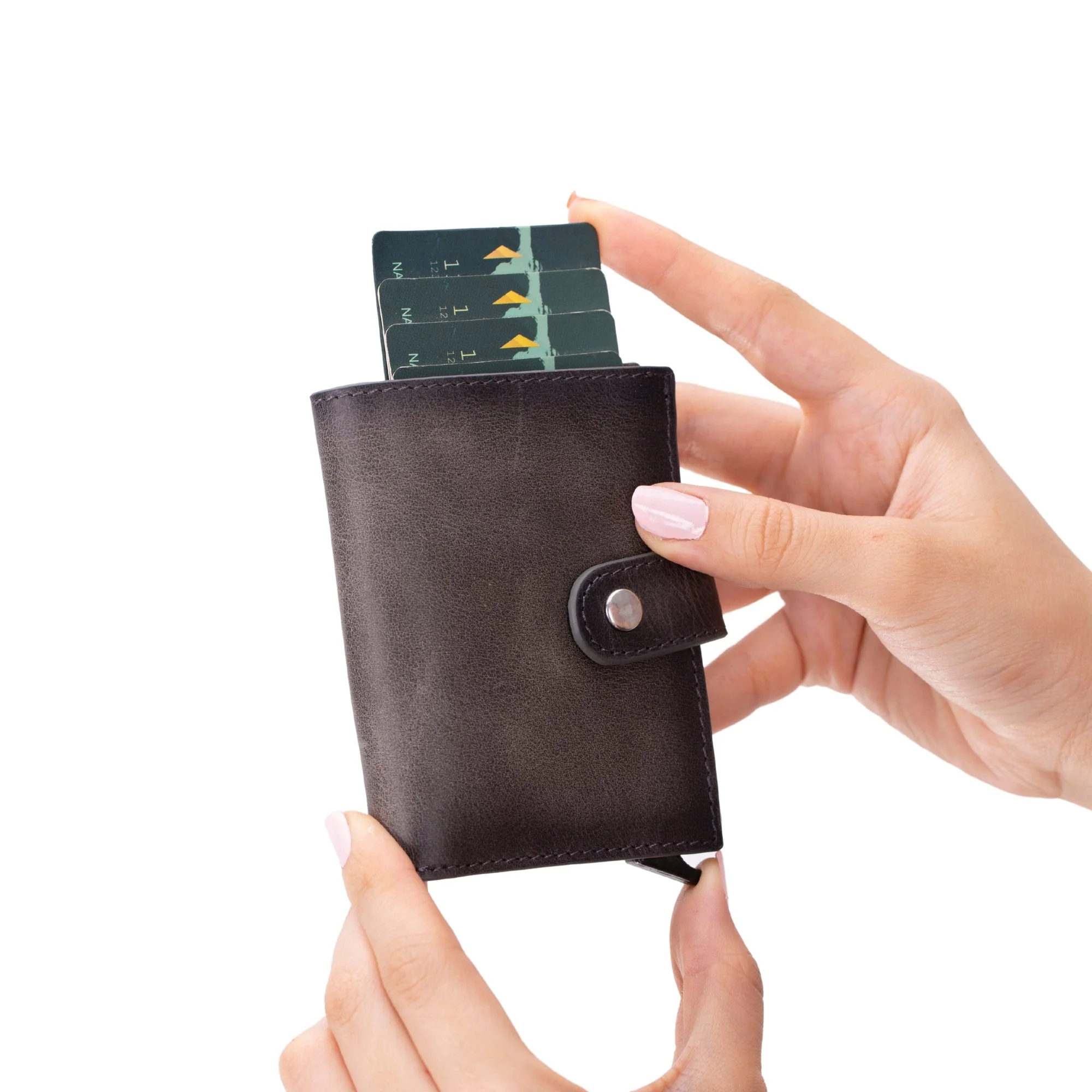 Douglas Genuine Leather Pop-Up Wallet with AirTag Slot - RFID Blocking Cardholder - Image 42