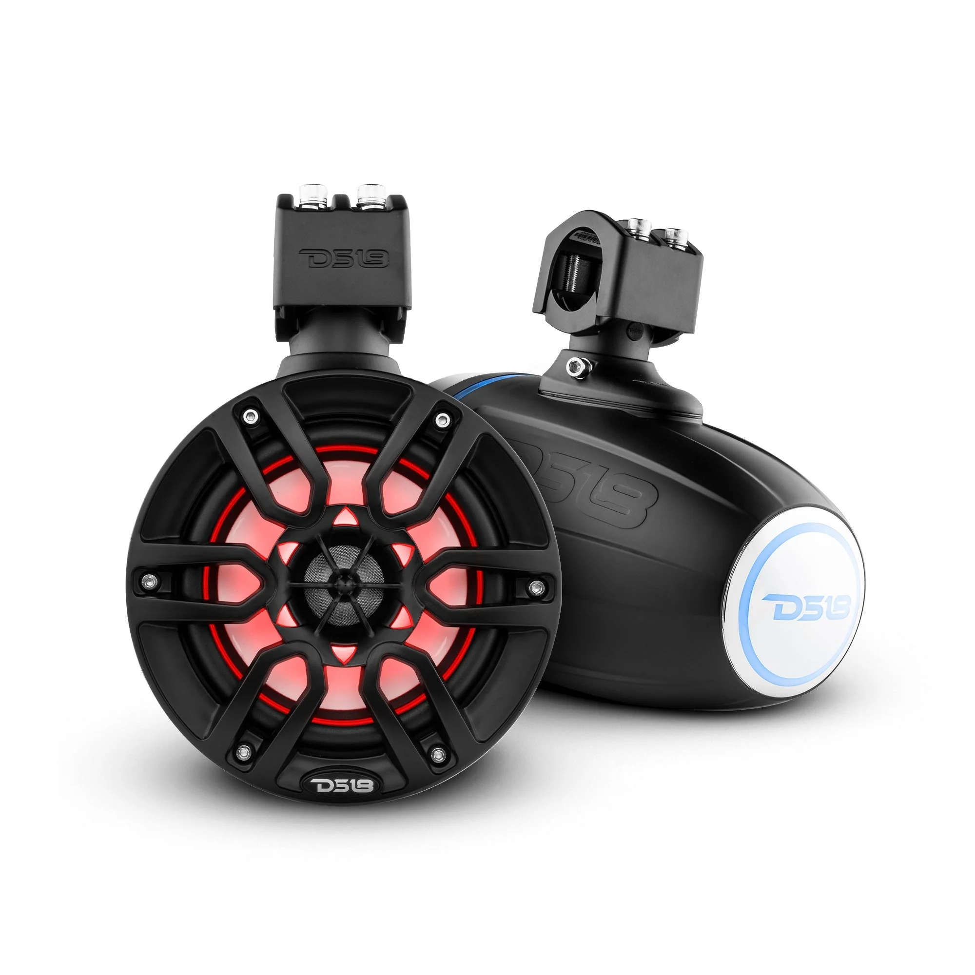 DS18 Best Marine Stereo Subwoofer Package  1 x 10” Subwoofer | 2 x 6.5” Speaker Tower | 2 x 6.5” Marine Speaker | 1 x 5 Ch Amplifier | 1 x MOFCKIT4 and 1 x LED-BTC - Image 2