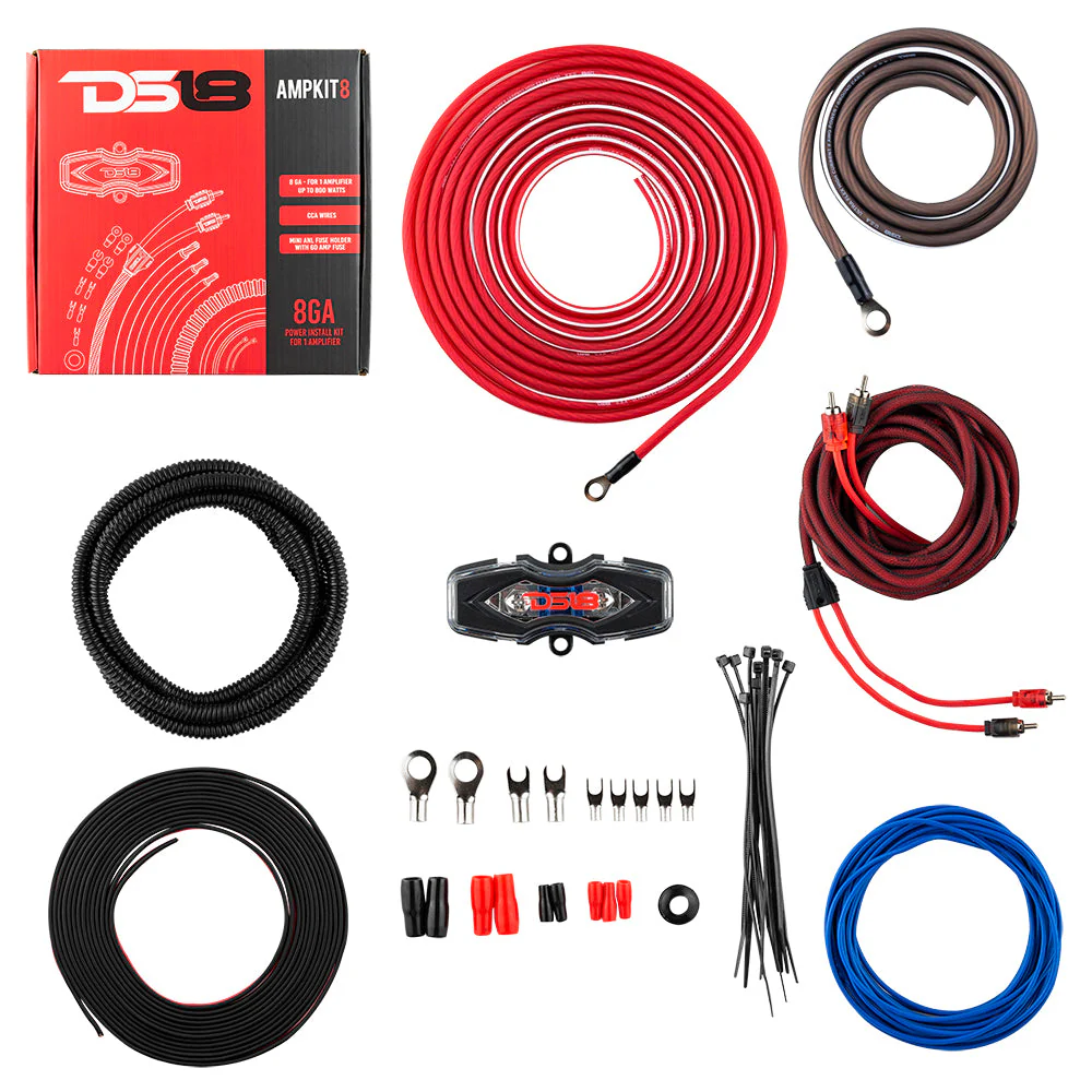 DS18 Golf Cart Package - 2 x 6.5” Marine Speakers +1 x 2 Ch Amp +1 x AMPKIT8 +1 x ENSBTRC-SQ, BLACK or WHITE. - Image 10