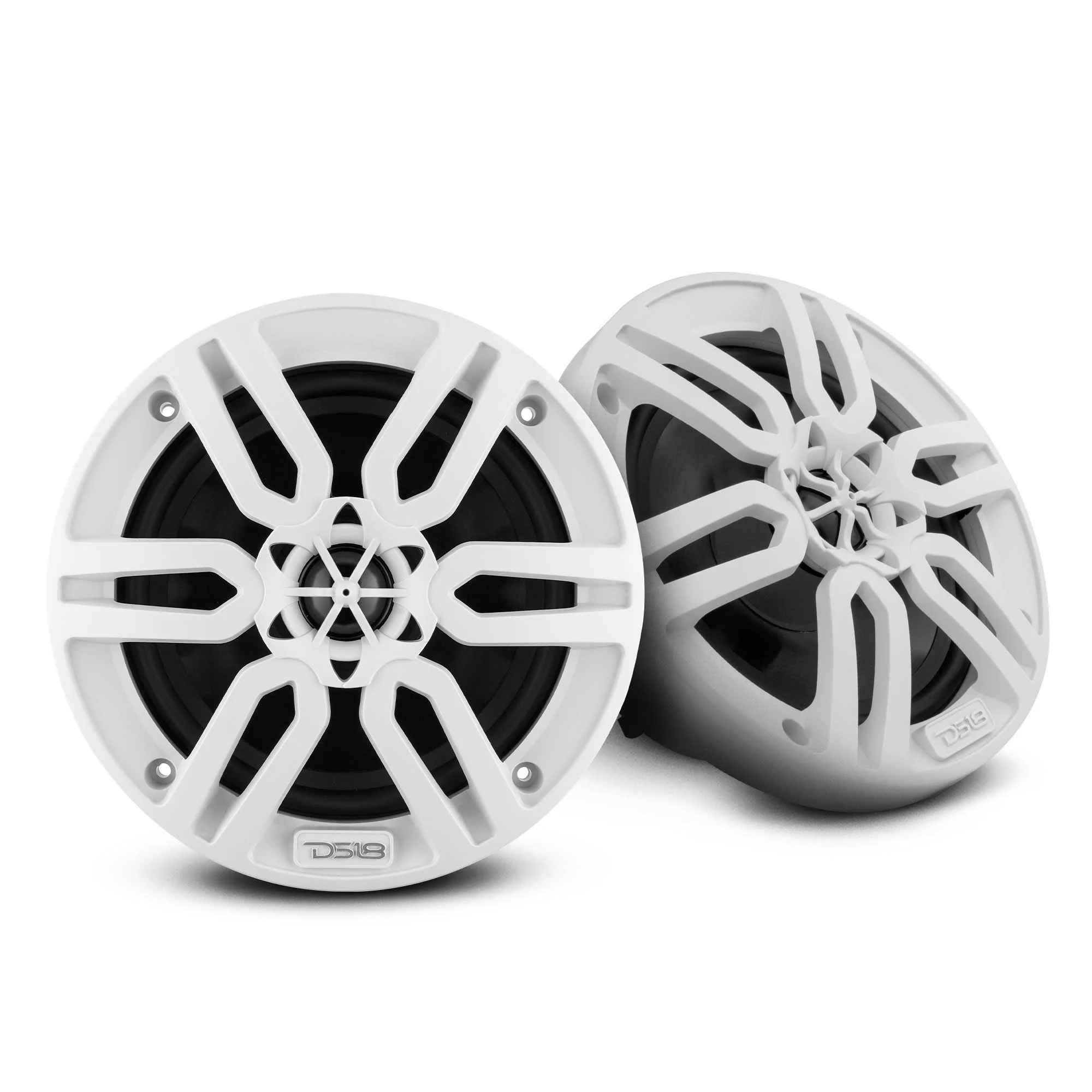 DS18 Golf Cart Package - 2 x 6.5” Marine Speakers +1 x 2 Ch Amp +1 x AMPKIT8 +1 x ENSBTRC-SQ, BLACK or WHITE. - Image 2