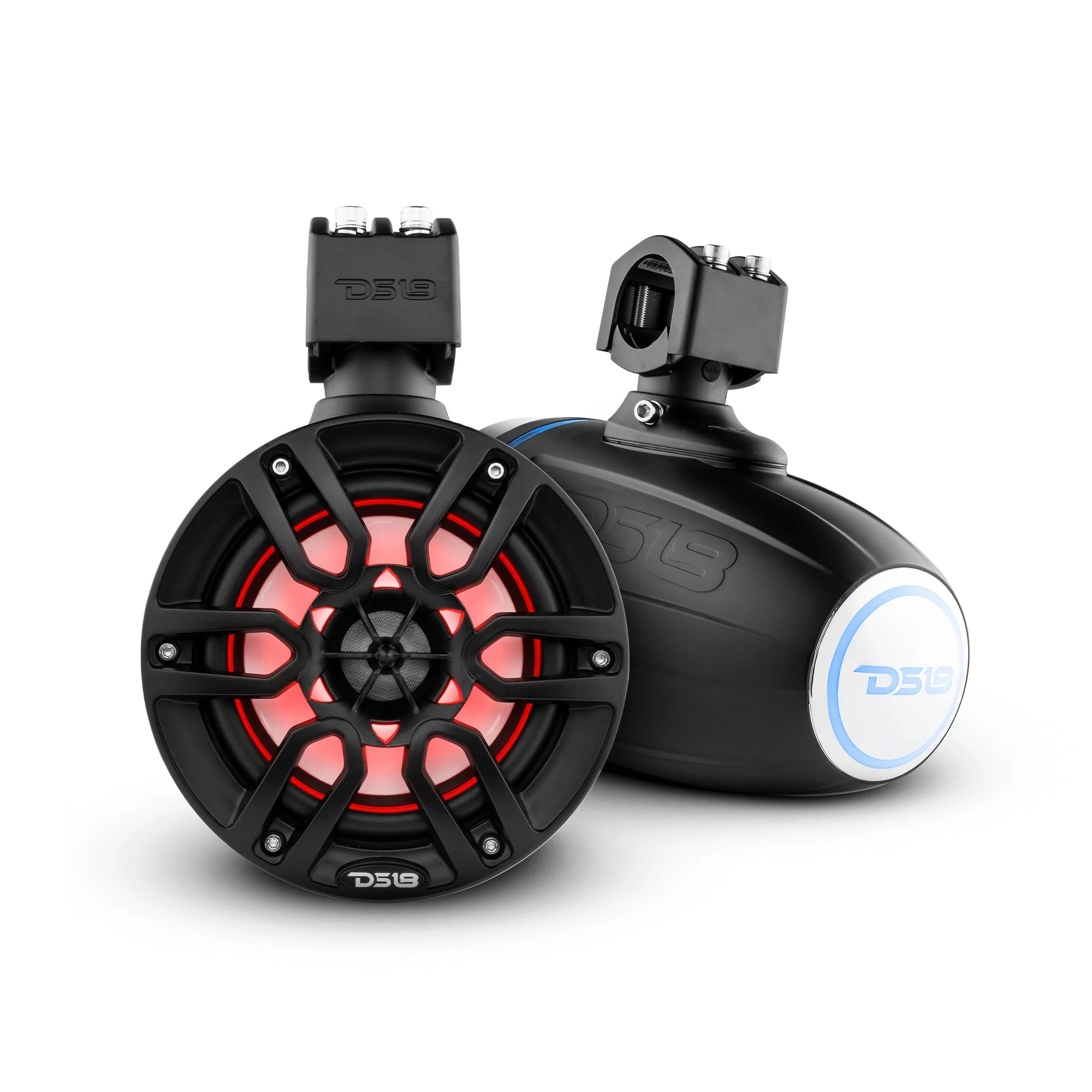 DS18 Good Marine Stereo Package  2 x 6.5” Speaker Tower| 1 x 2 Ch Amplifier | 1 x MOFCKIT4 and 1 x LED-BTC - Image 2