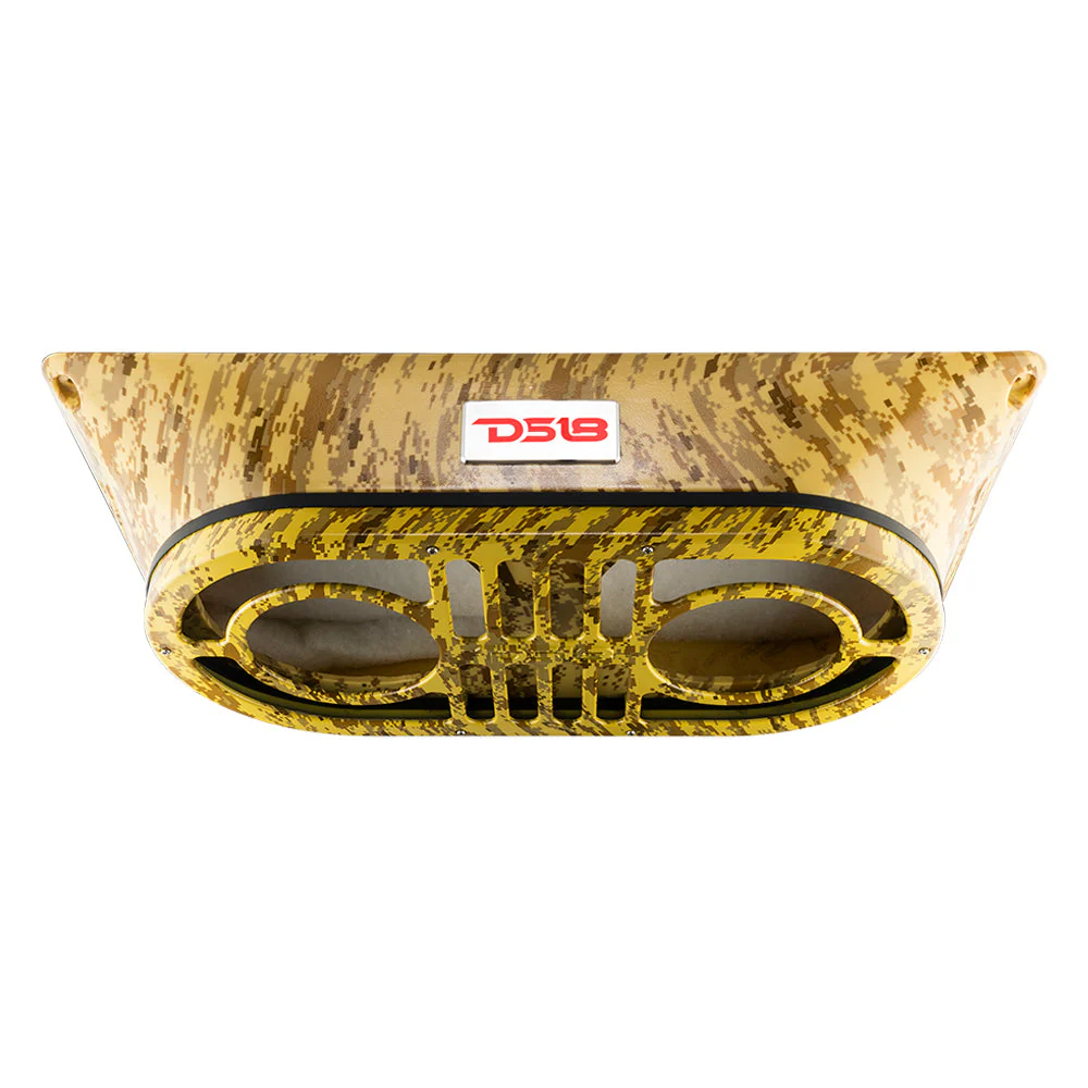DS18 JBASS/CM Exclusive Jeep Gate Enclosure for 2x10" Shallow Subwoofer Camo Beige - Image 4