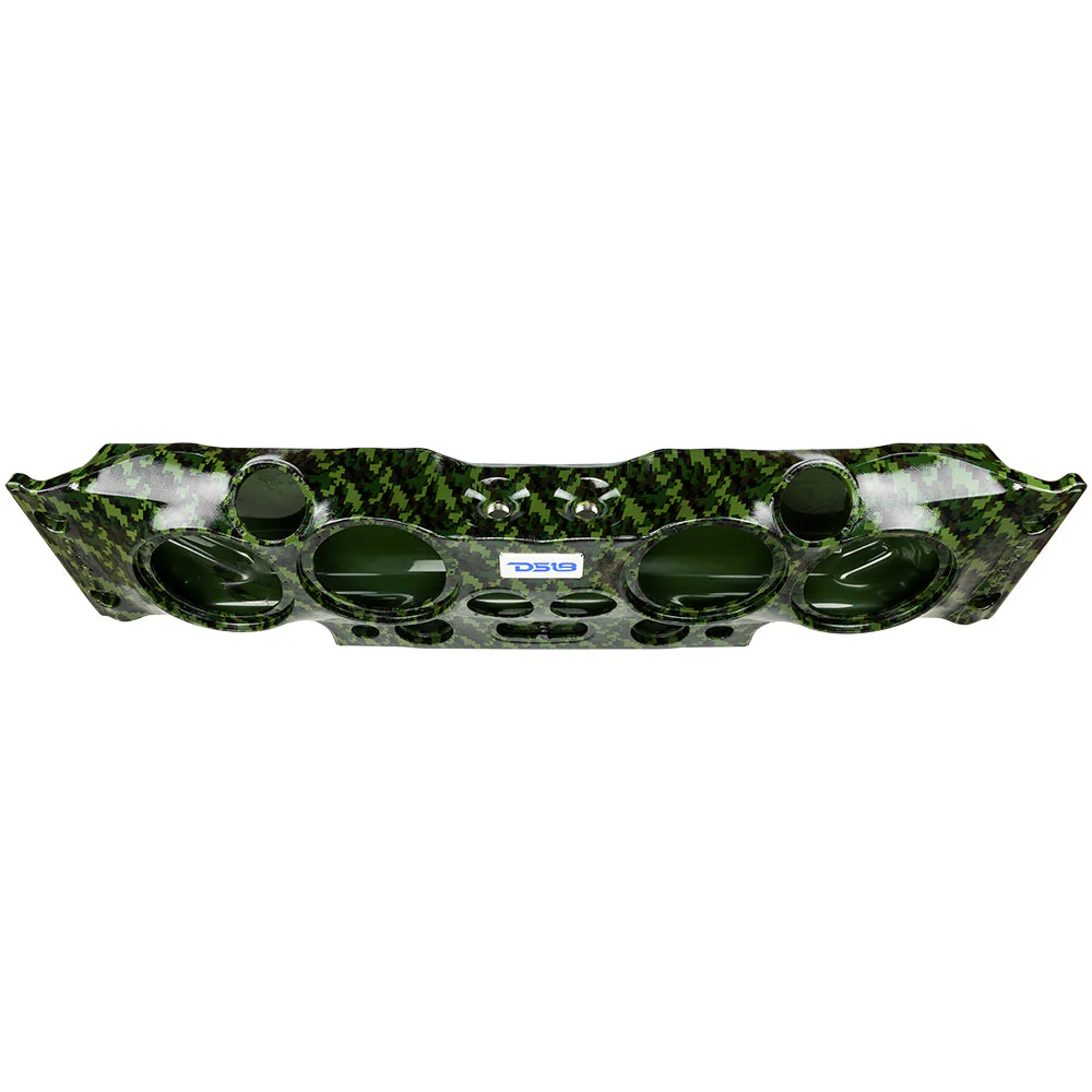 DS18 JK-SBAR/CMGR Exclusive Overhead Audio Bar System for JK/JKU Jeeps (4x 8" Speakers 4x3.72" Tweeters 2x1" Drivers) Camo Green - Image 4