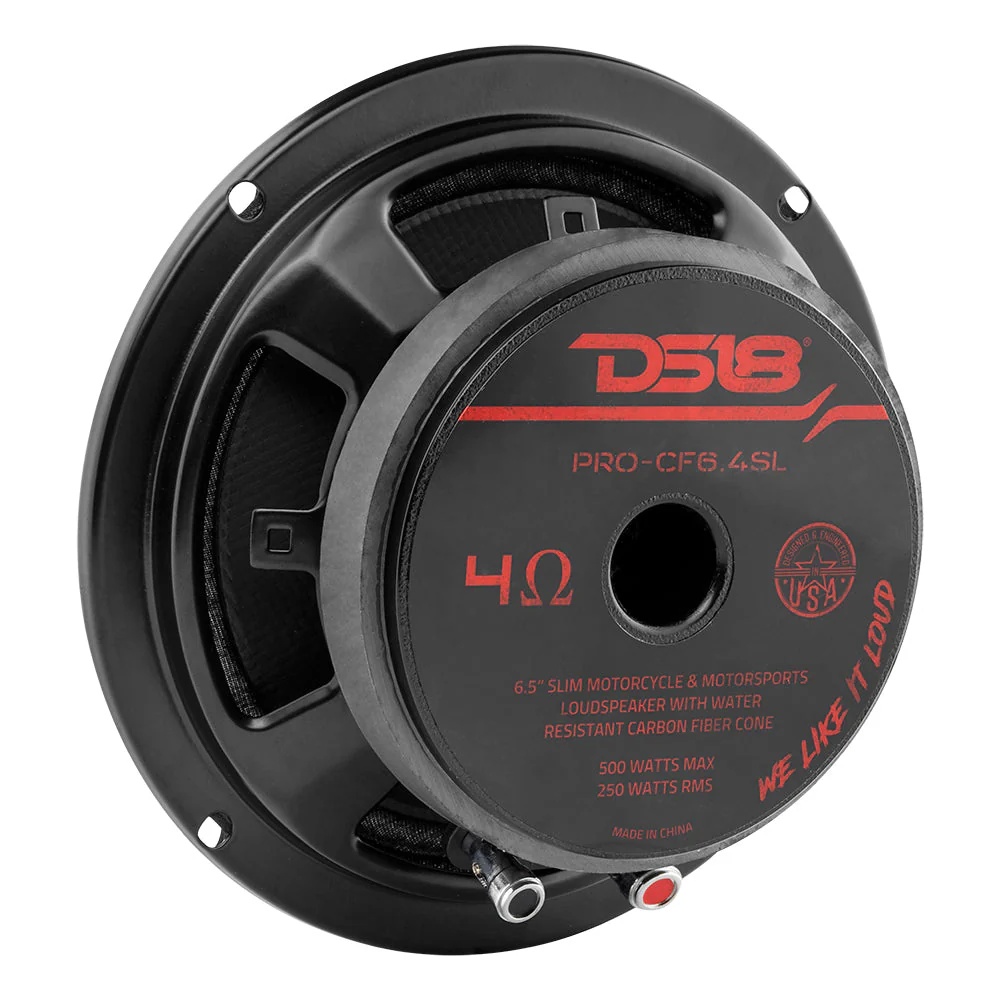 DS18 PRO 6.5” Shallow Mid-Bass Loudspeaker with Carbon Fiber Water-Resistant Cone | 250W RMS 4-Ohm - Image 4