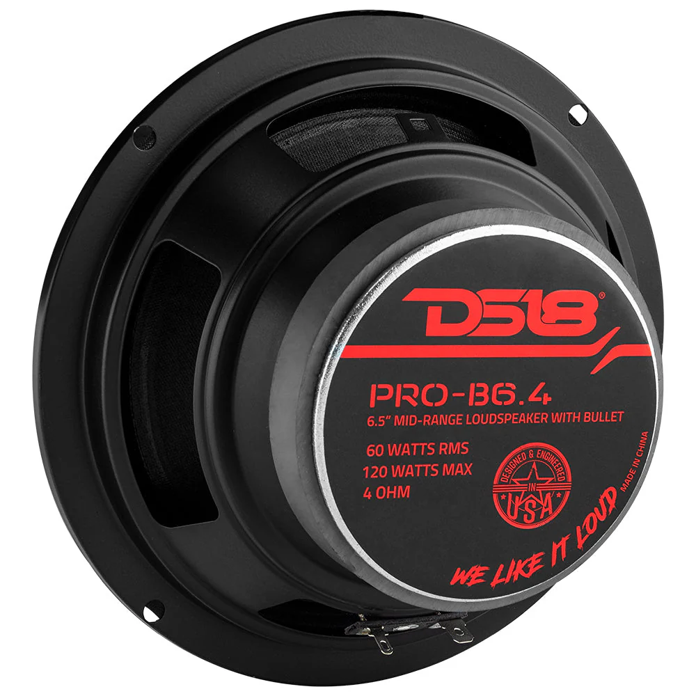 DS18 PRO-B6.4 6.5" Mid-Range Car Audio Loudspeaker with Bullet 120 Watts 4-Ohm - Image 4