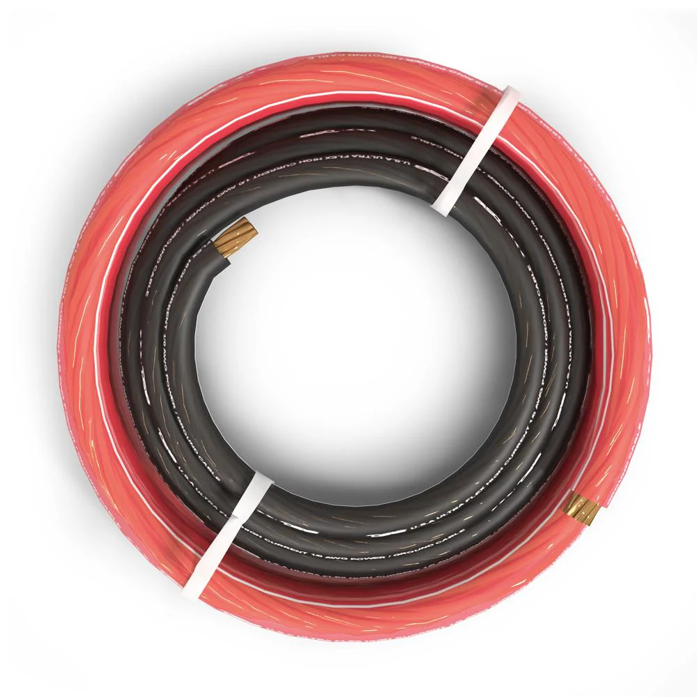 DS18 PW-OFC1/0GA-5BK/20RD 1/0-GA Ultra Flex OFC Ground Power Cable 5 Ft Black and 20 Ft Red Kit - Image 3