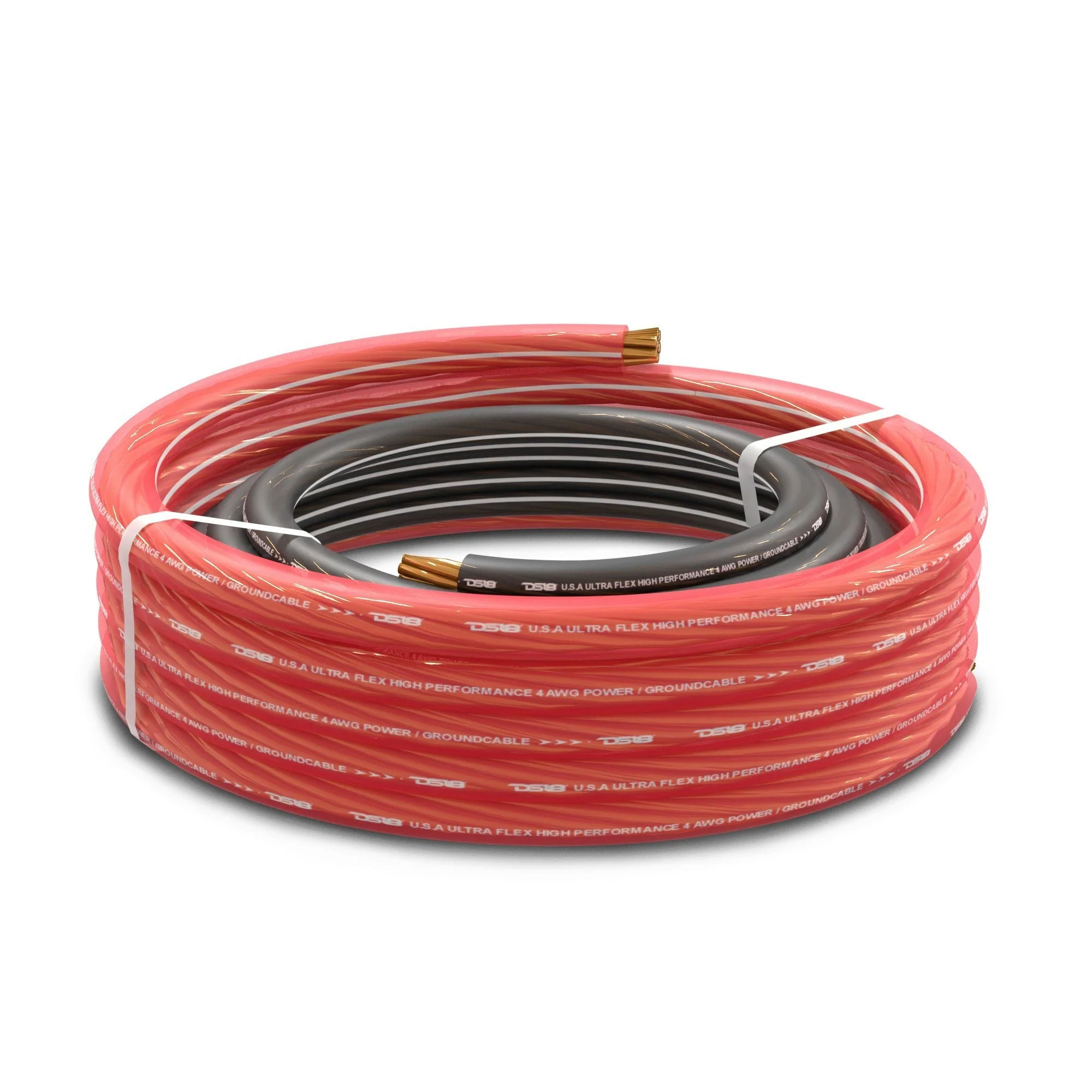 DS18 PW-OFC4GA-5BK/20RD 4-GA Ultra Flex OFC Ground Power Cable 5 Ft Black and 20 Ft Red Kit - Image 3