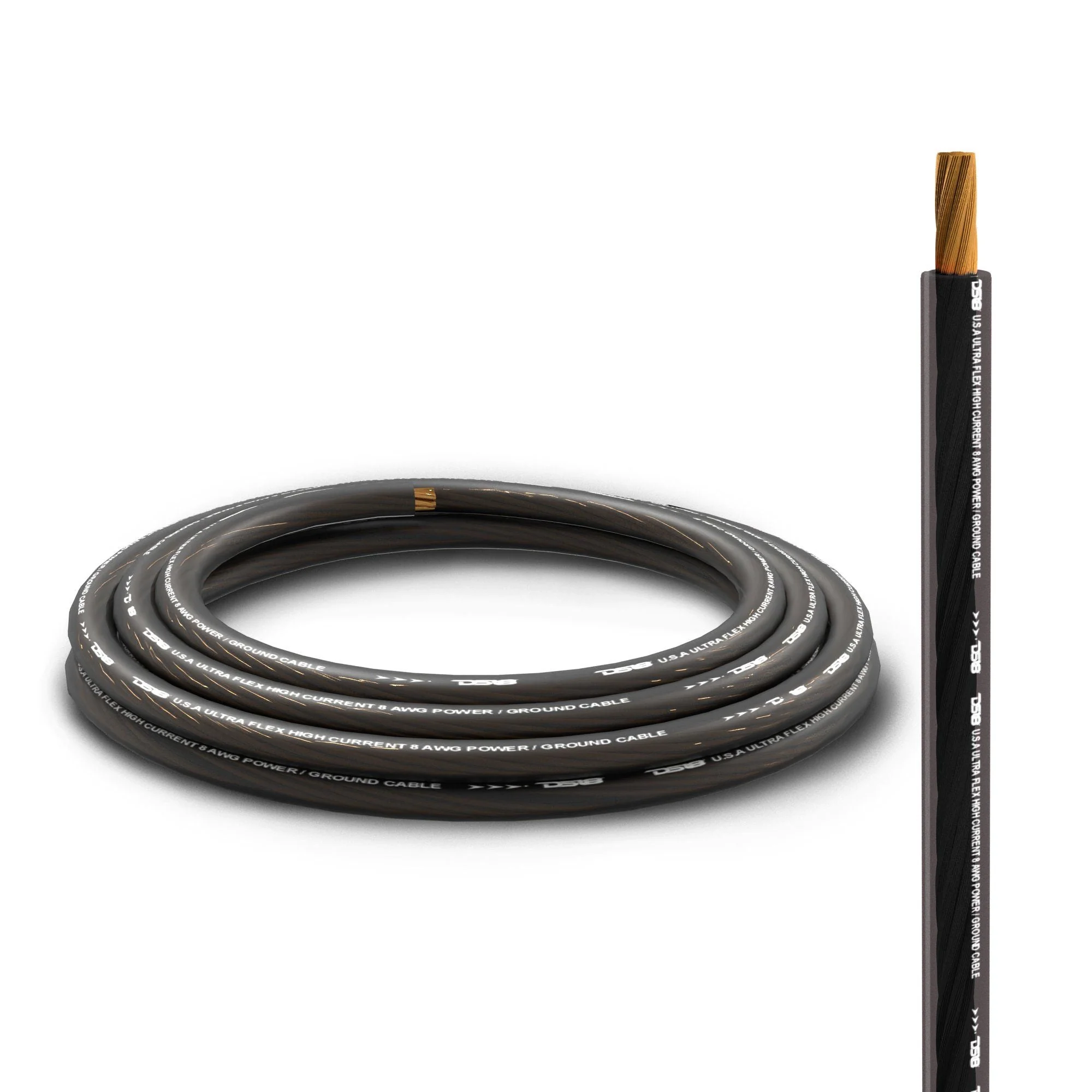 DS18 PW-OFC8GA-5BK/20RD 8-GA Ultra Flex OFC Ground Power Cable 5 Ft Black and 20 Ft Red Kit - Image 3