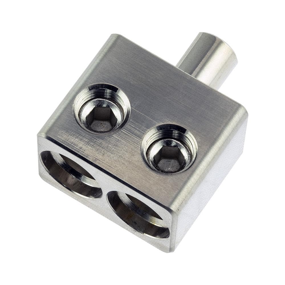 Dual 1/0-GA to 1/0-GA Amp Input Reducers with Offset Stub - Image 2