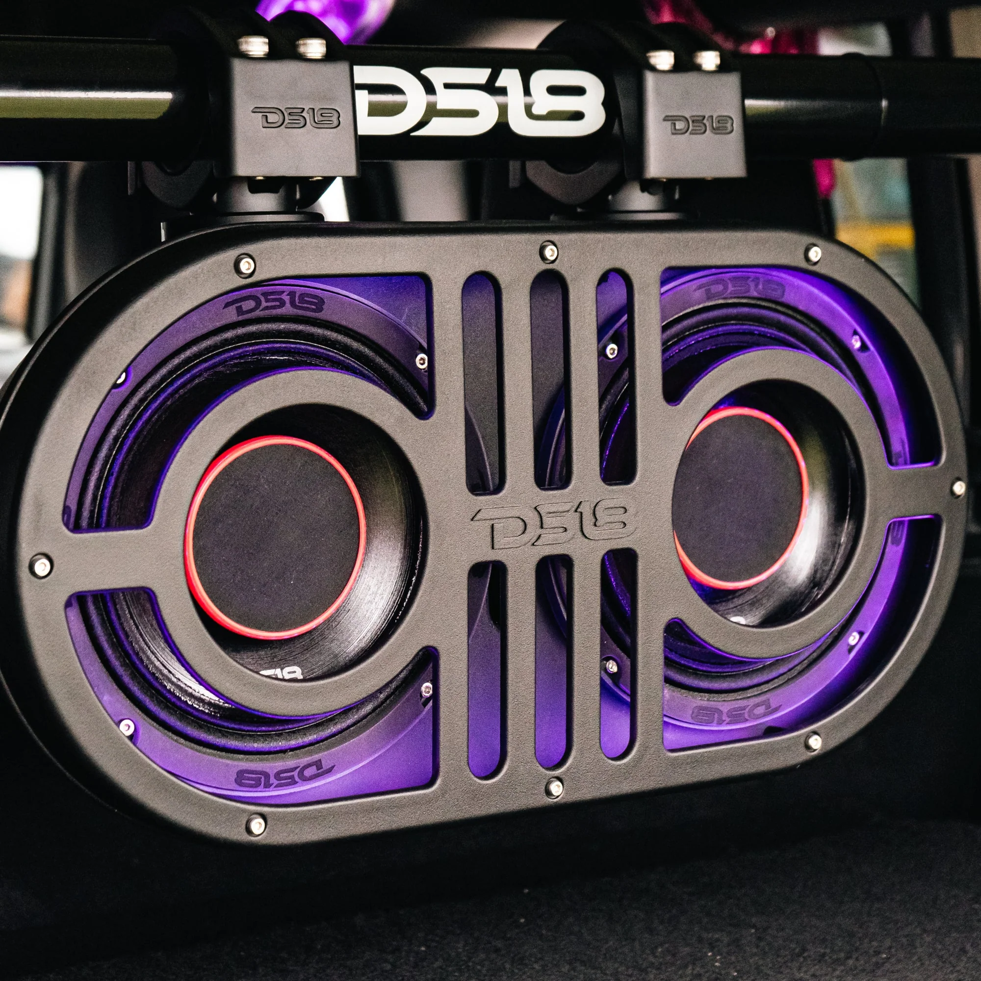Dual 8" Marine and Powersports PRO Roll Cage Sound Bar System with Built in LED RGB Lights 500 Watts Rms ( 2 x PRO-HY8.4B Included) - Image 2