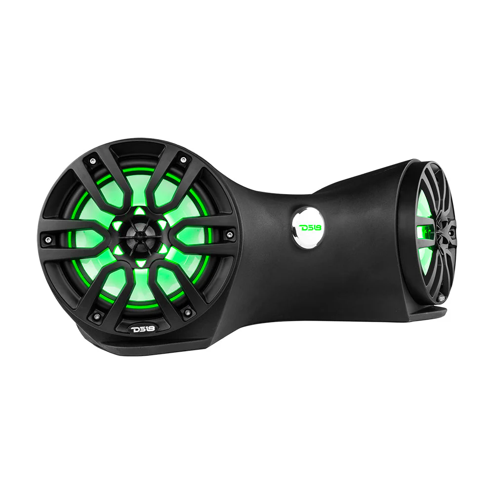 Dual 8" Marine Flat Mount Sound Bar Enclosure with LED RGB Lights 250 Watts Rms (NXL-8BK Included) - Image 3