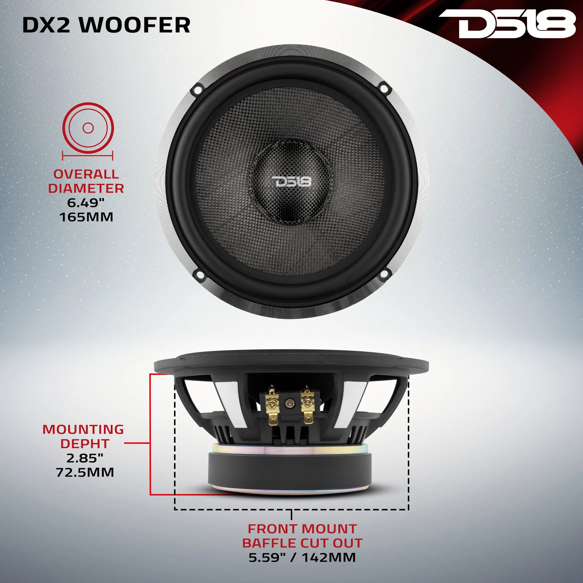 DX 6.5" 2- Way Component Speaker System With Kevlar Cone 230 Watts Rms 4-Ohm - Image 7