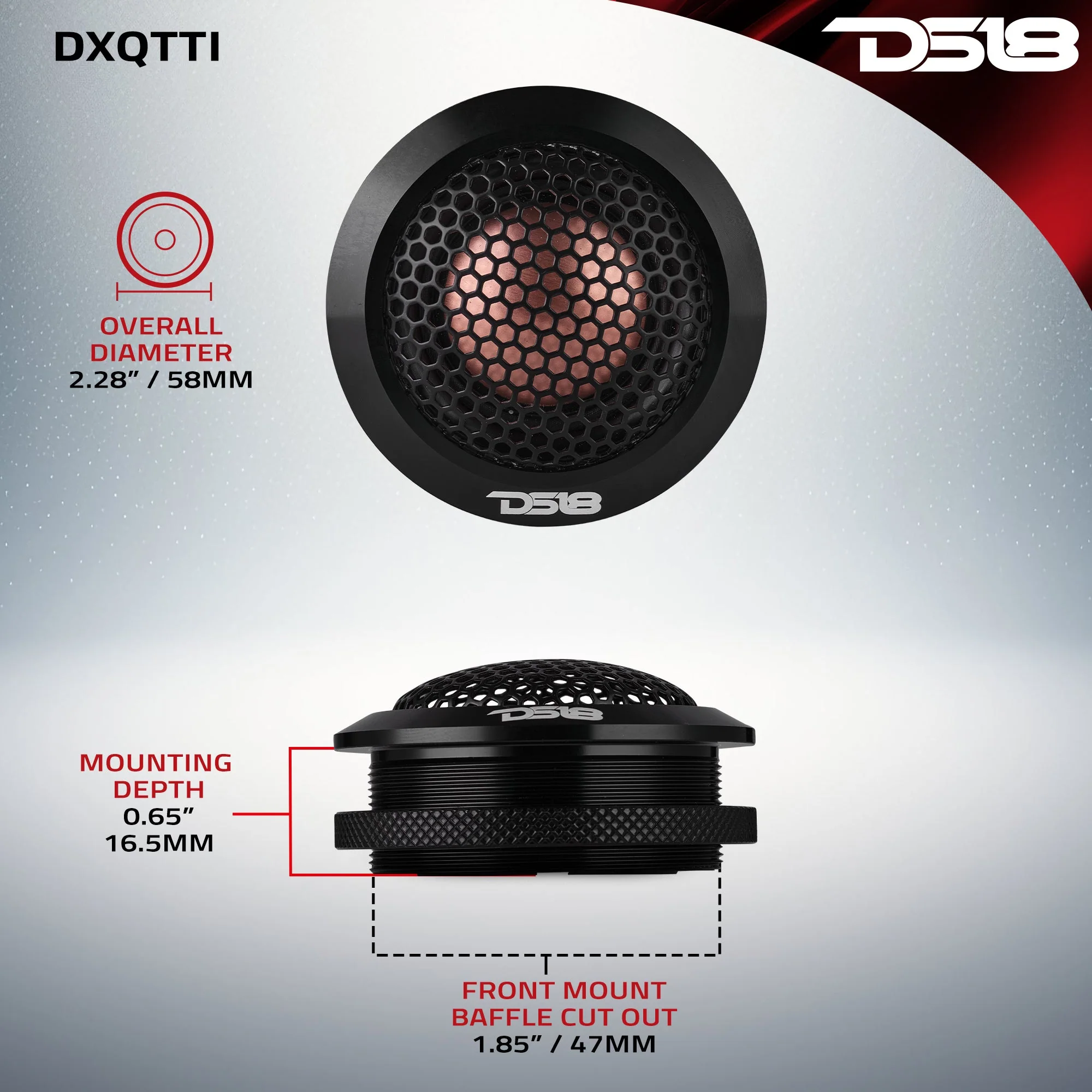 DXQ 2.2" Titanium Dome Tweeter with Neodymium Magnet | 30W RMS 4-Ohm - Image 9