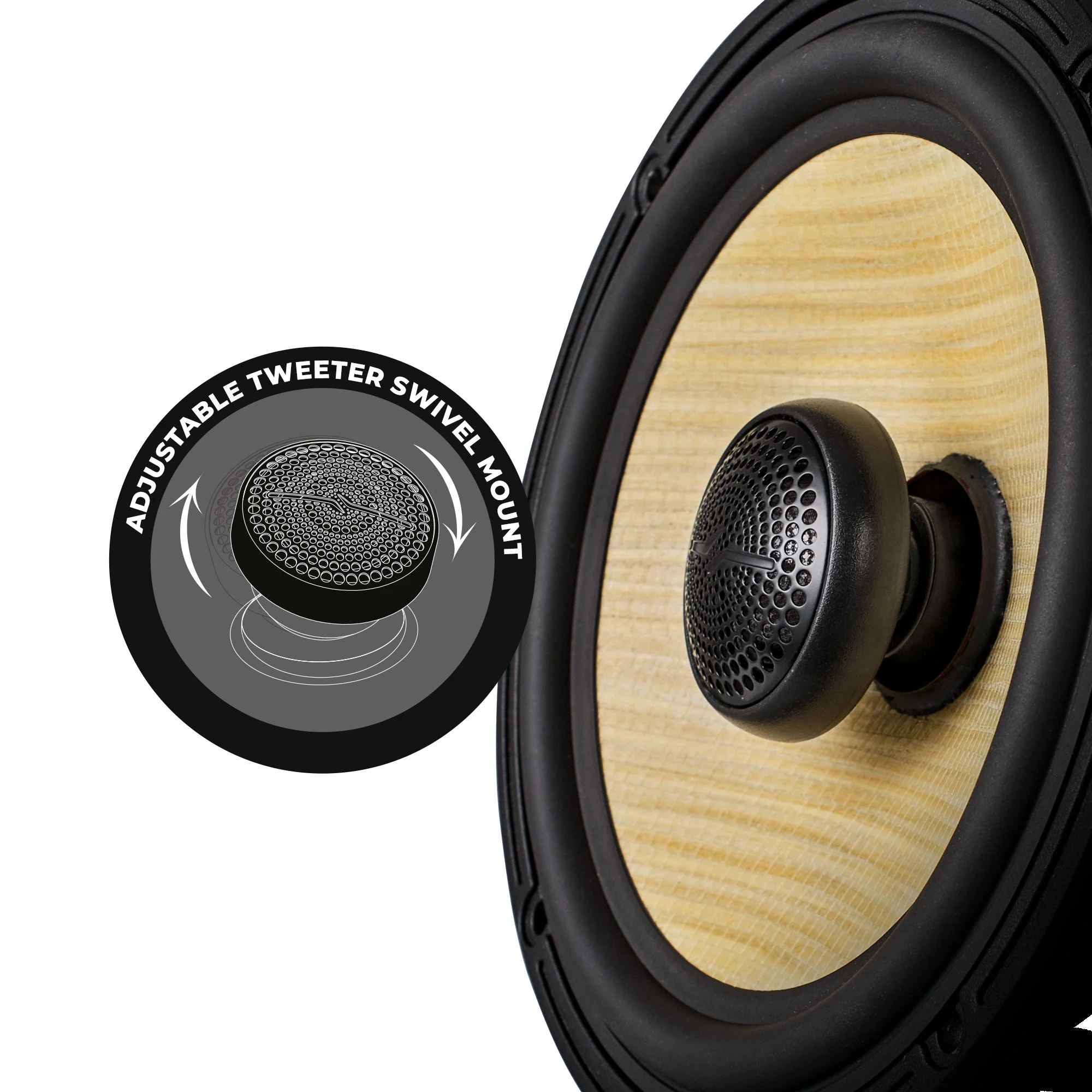 DXQ 6.5" 2-Way Coaxial Speaker with Yellow Straw and Composite Foam Cone | 150W RMS 4-Ohm - Image 2