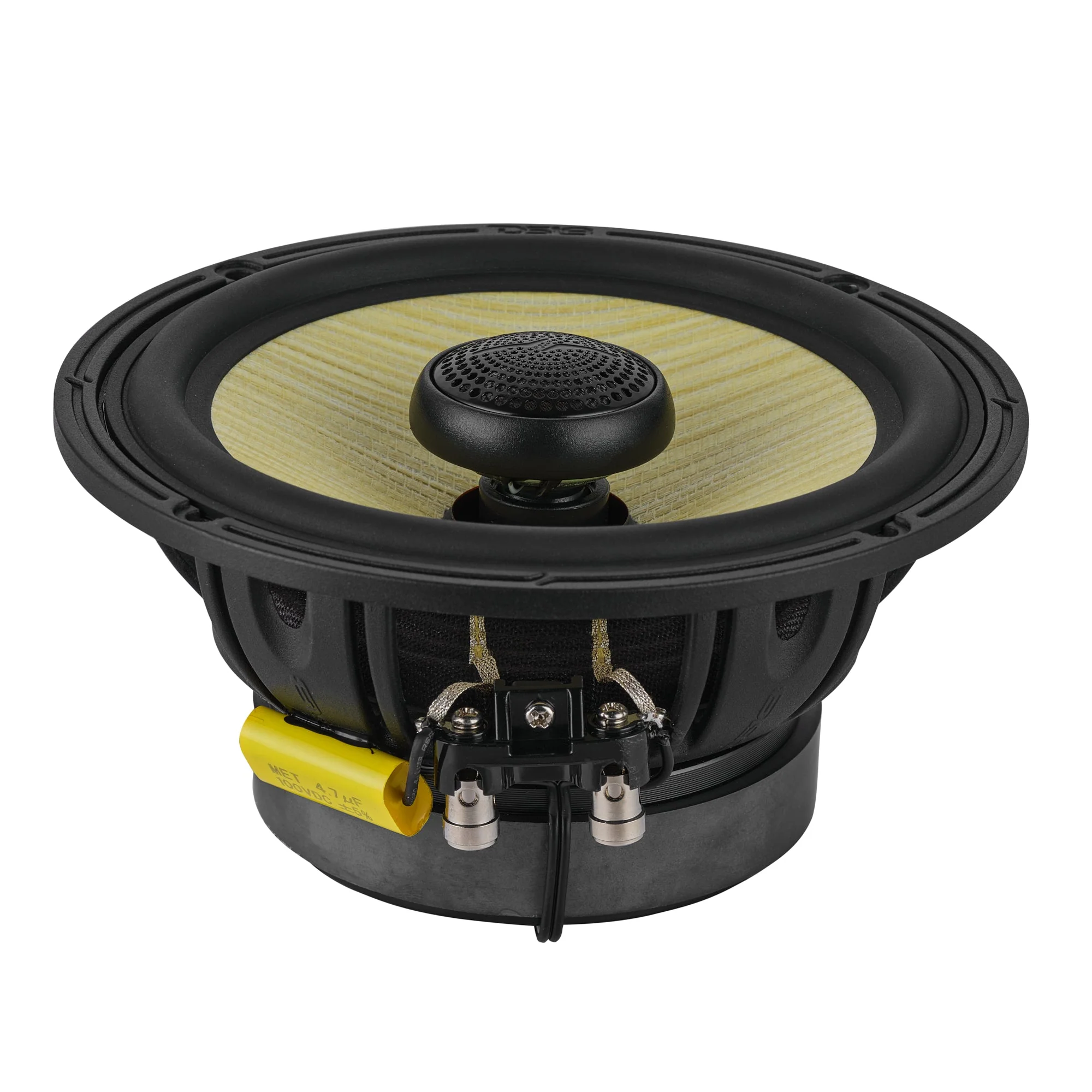 DXQ 6.5" 2-Way Coaxial Speaker with Yellow Straw and Composite Foam Cone | 150W RMS 4-Ohm - Image 6