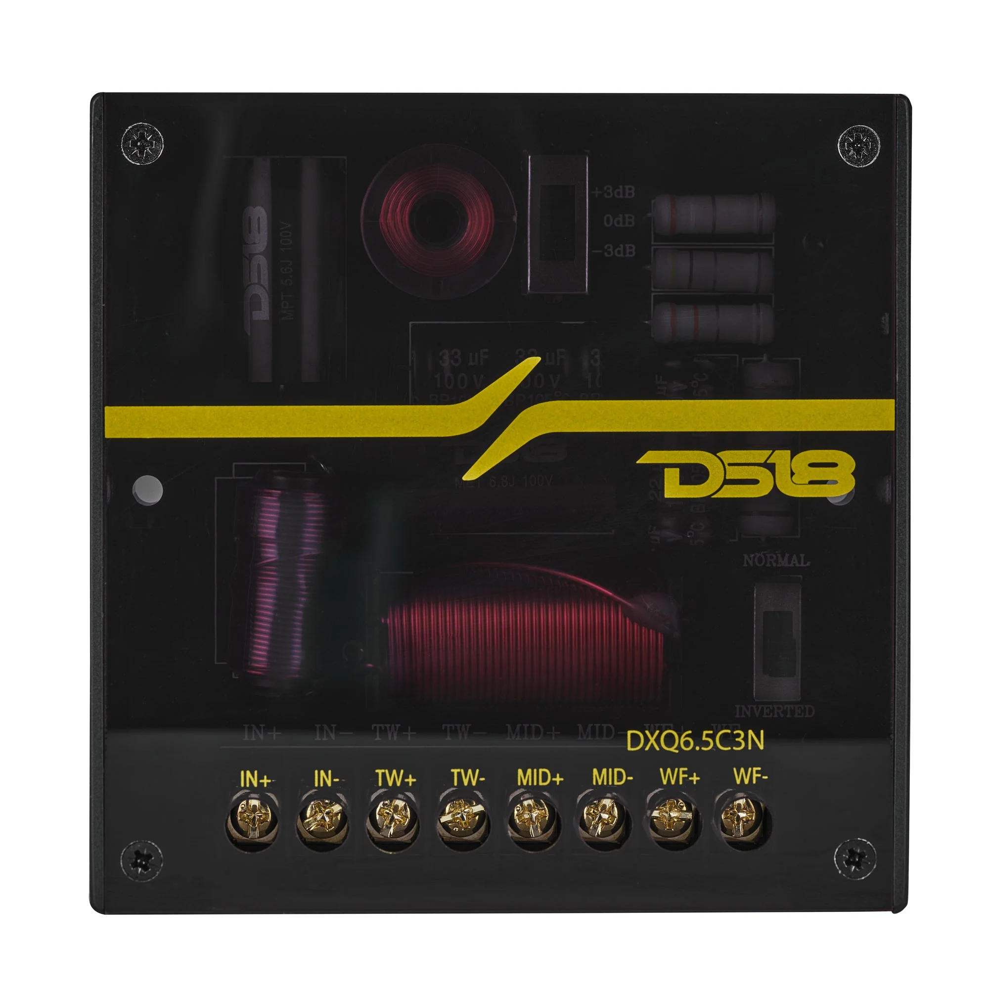 DXQ 6.5" 3-Way Component Speaker Set with Neodymium Magnet and Yellow Straw + Composite Foam Cone | | 180W RMS 4-Ohm - Image 8