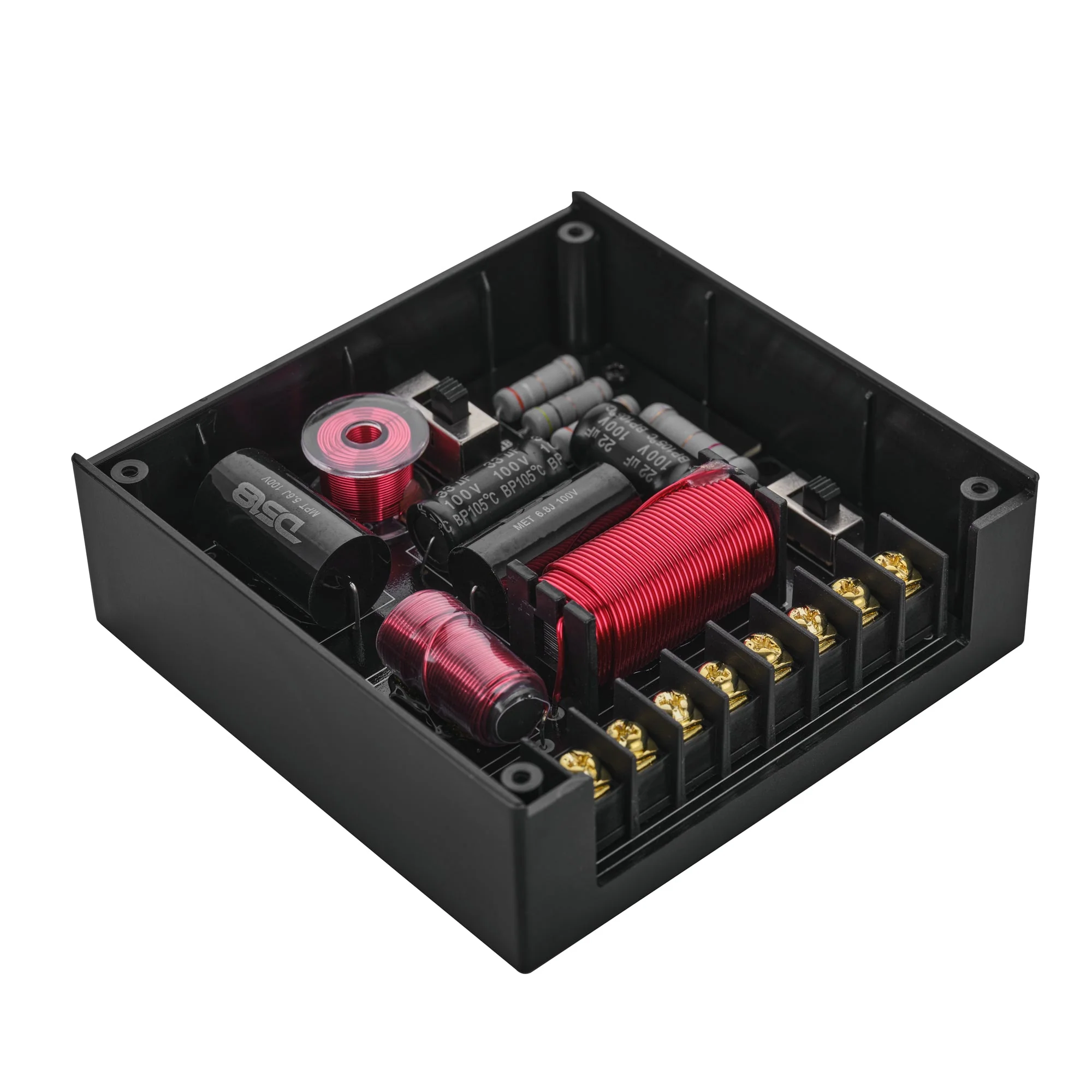 DXQ 6.5" 3-Way Component Speaker Set with Neodymium Magnet and Yellow Straw + Composite Foam Cone | | 180W RMS 4-Ohm - Image 9