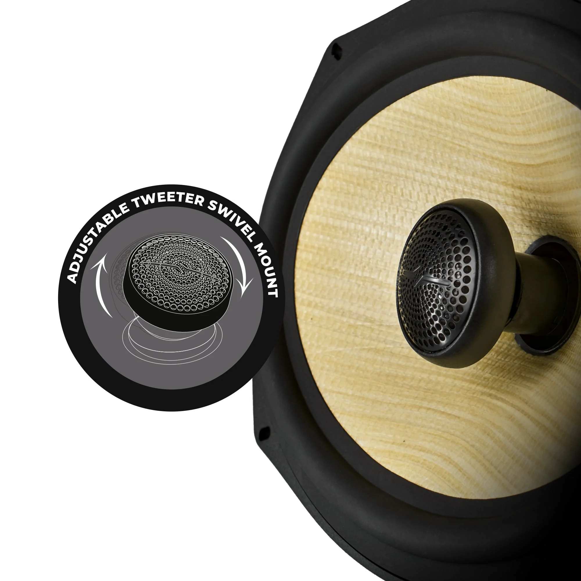 DXQ 6x9" 2-Way Coaxial Speaker with Yellow Straw and Composite Foam Cone | 150W RMS 4-Ohm - Image 2