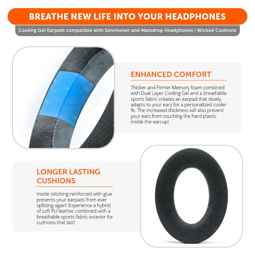 Earpads for Sennheiser PC38X & More - WC FreeZe Cooling Gel - Image 15