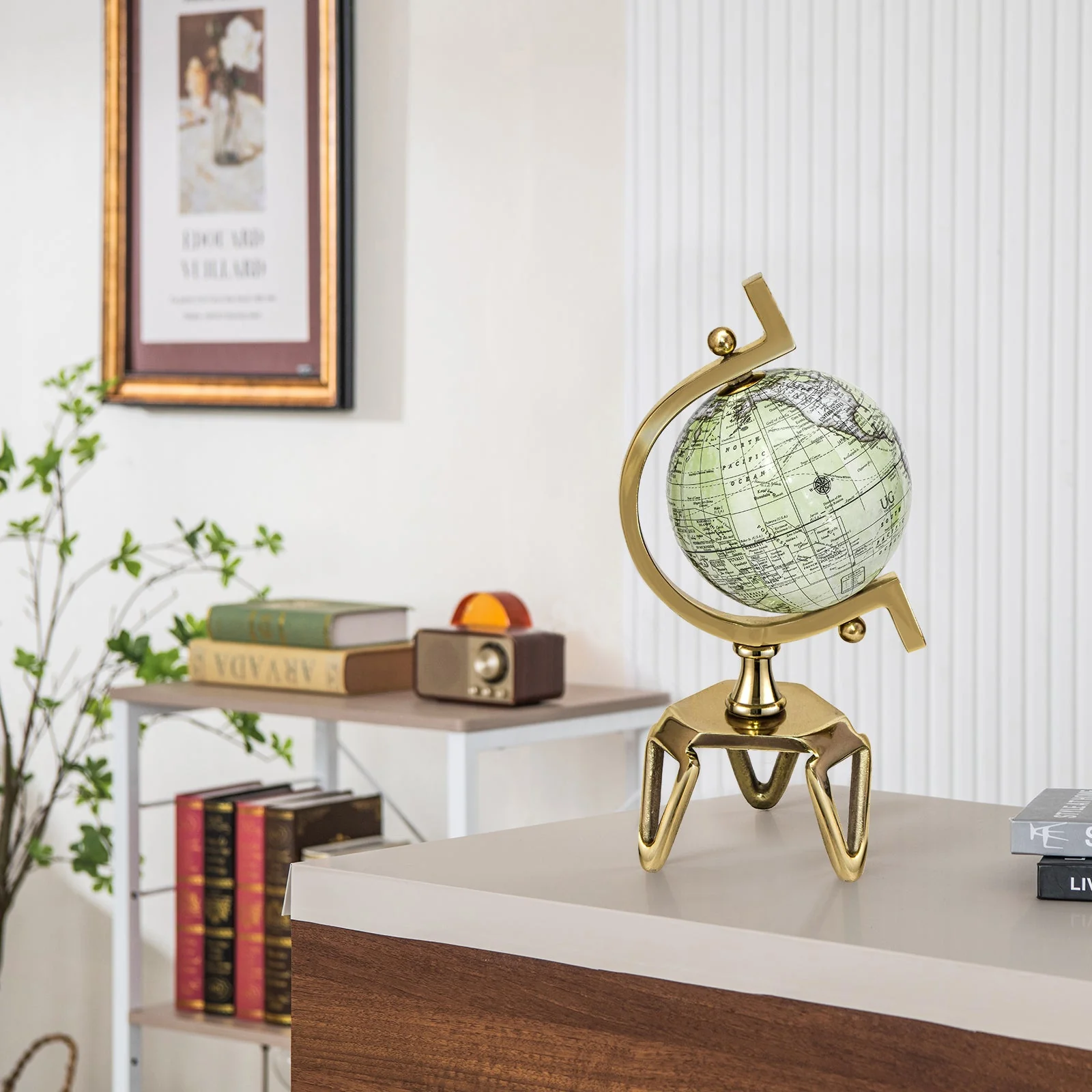 Educational Geographic 5/8/10 Inch World Globe with Triangle Metal Stand-5 inches - Image 2
