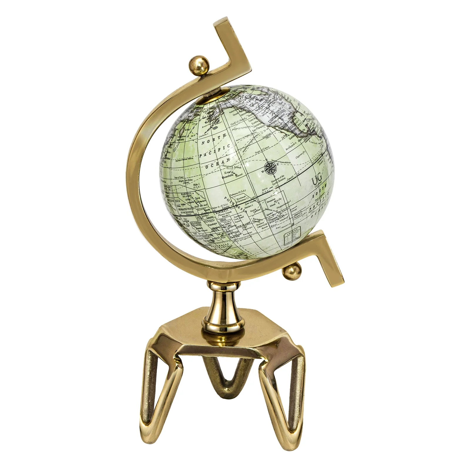 Educational Geographic 5/8/10 Inch World Globe with Triangle Metal Stand-5 inches - Image 3
