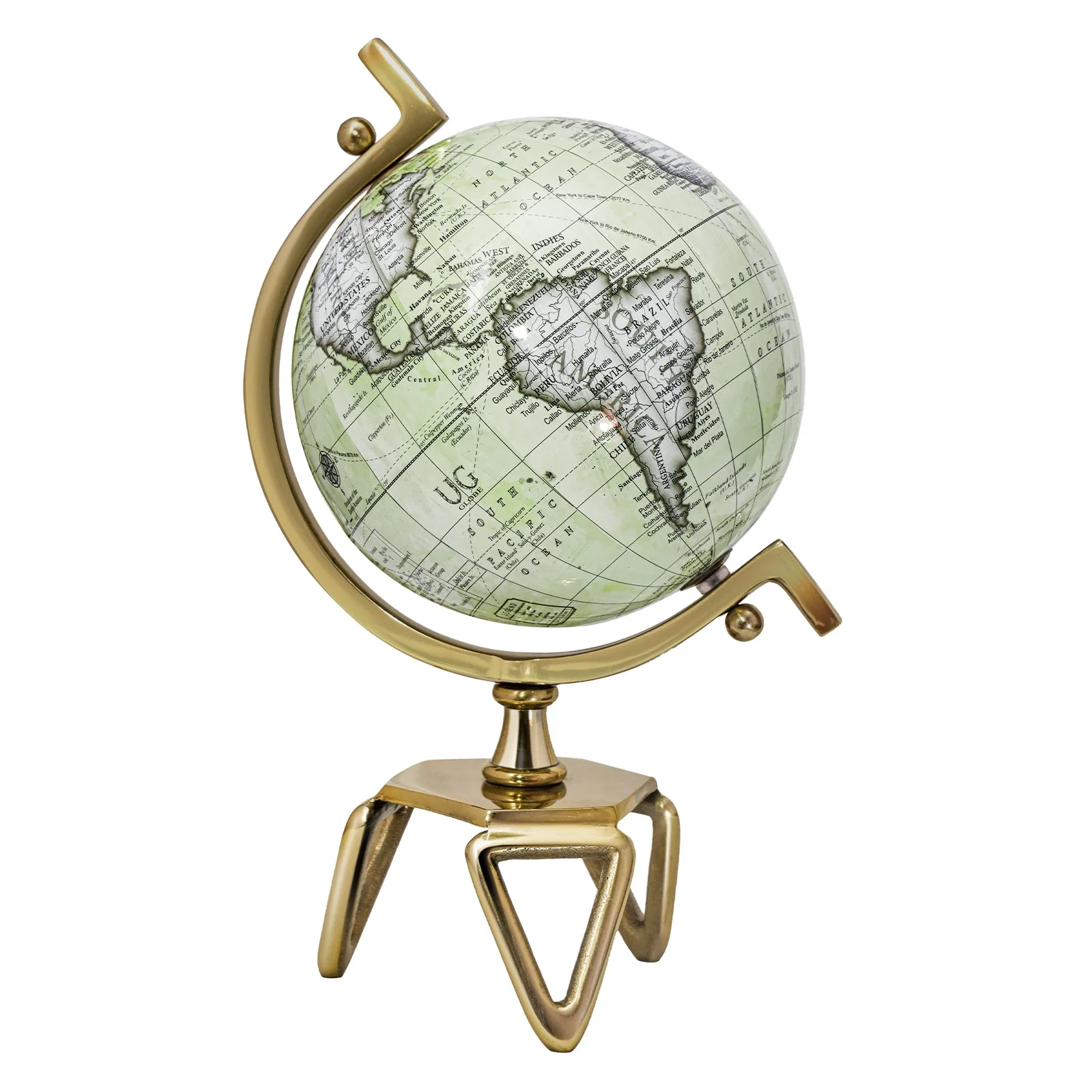 Educational Geographic 5/8/10 Inch World Globe with Triangle Metal Stand-8 inches - Image 3