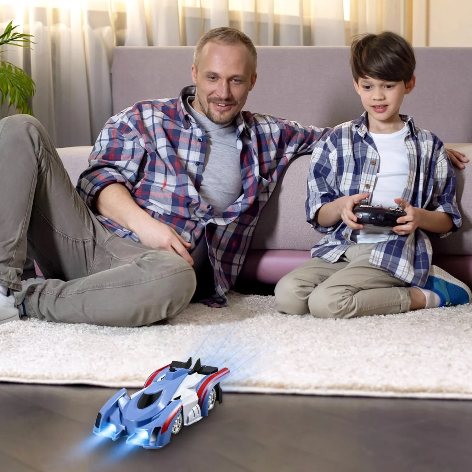 Electric Wall Climbing Car Toy 360° Rotating Shunt Car Remote Control Dual Mode RC Car Rechargeable Toy Car with Headlights Taillights Birthday Christ - Image 3