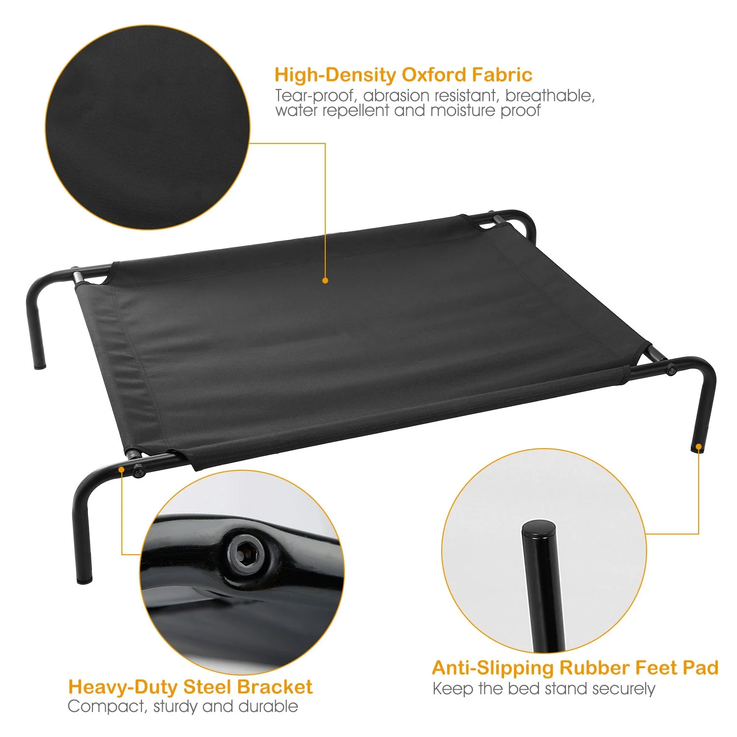 Elevated Pet Bed Dogs Cot Dogs Cats Cool Bed S/M/L Heavy-Duty Breathable Washable Indoor Outdoor Use - Image 4