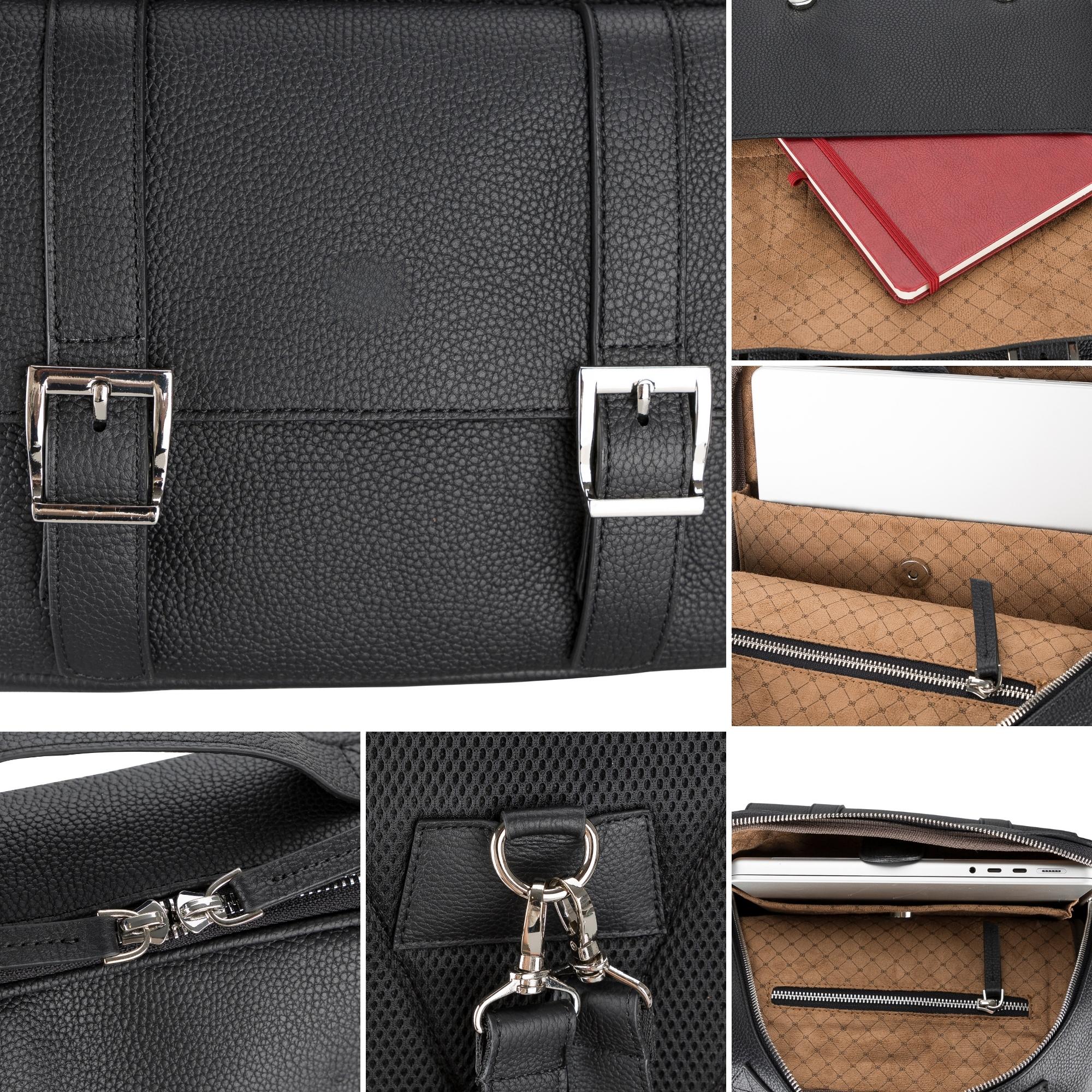 Elmira Leather Laptop Backpack for Men and Women - Image 15