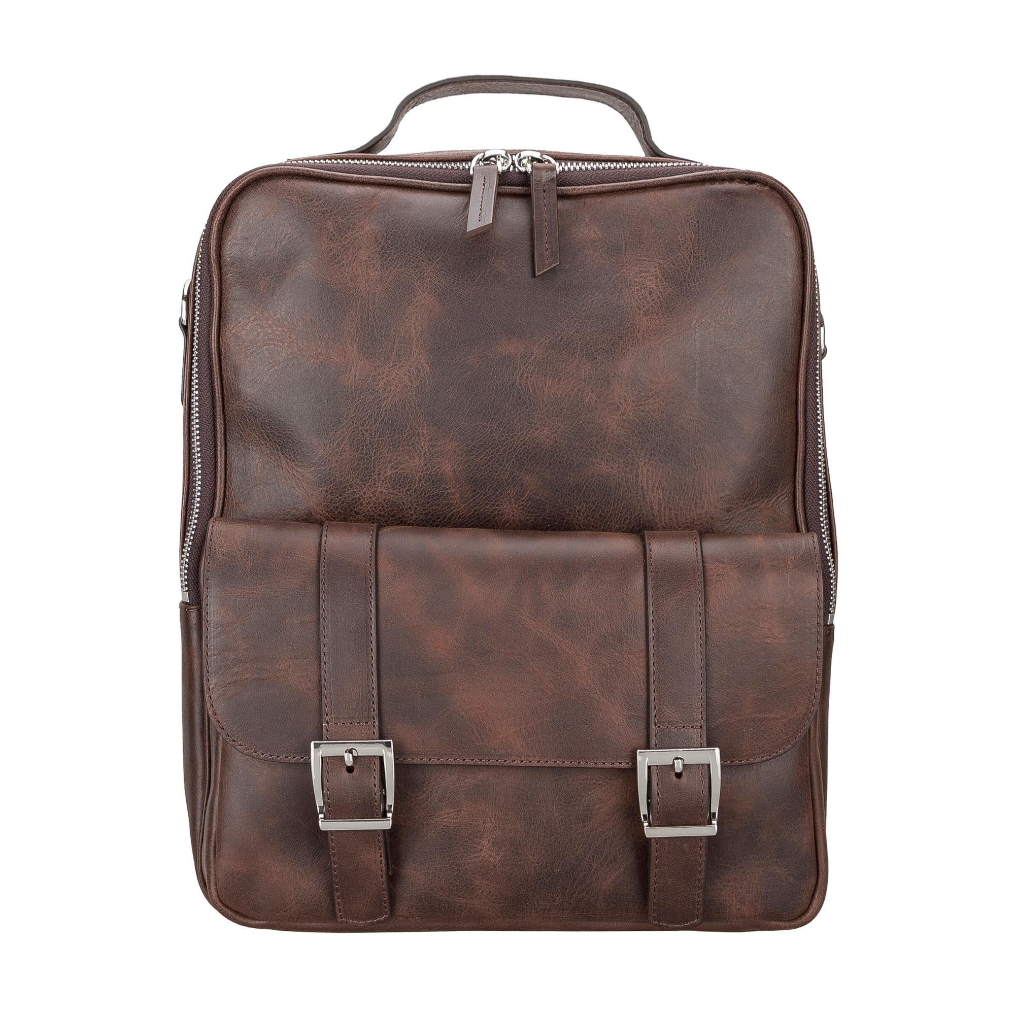 Elmira Leather Laptop Backpack for Men and Women - Image 22