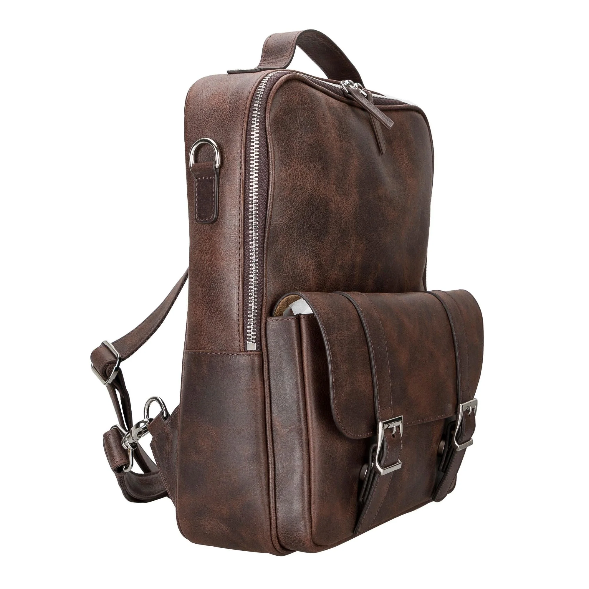 Elmira Leather Laptop Backpack for Men and Women - Image 24
