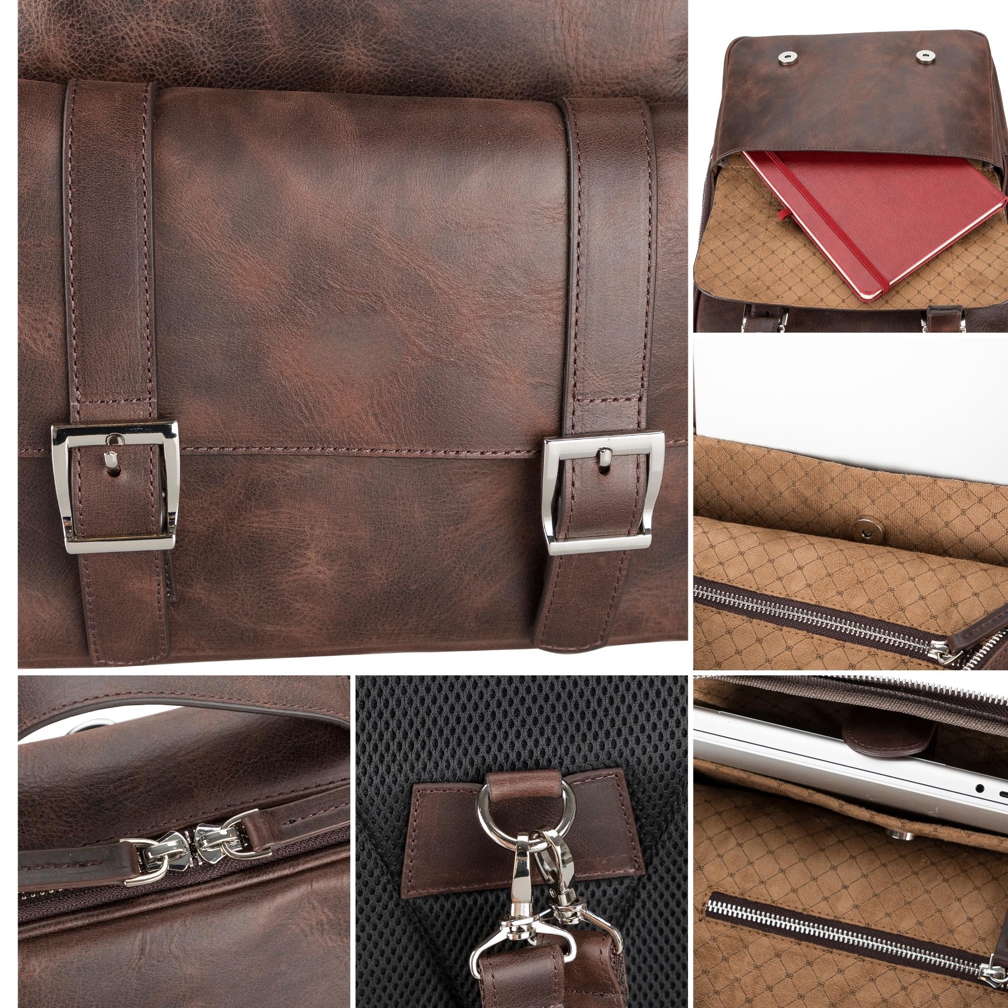 Elmira Leather Laptop Backpack for Men and Women - Image 27