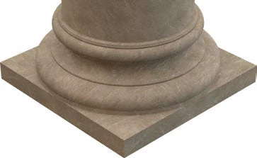 Emperador Light Marble Ionic Greek Hand-carved Column (W)20" (L)24" (H)101" - Image 4
