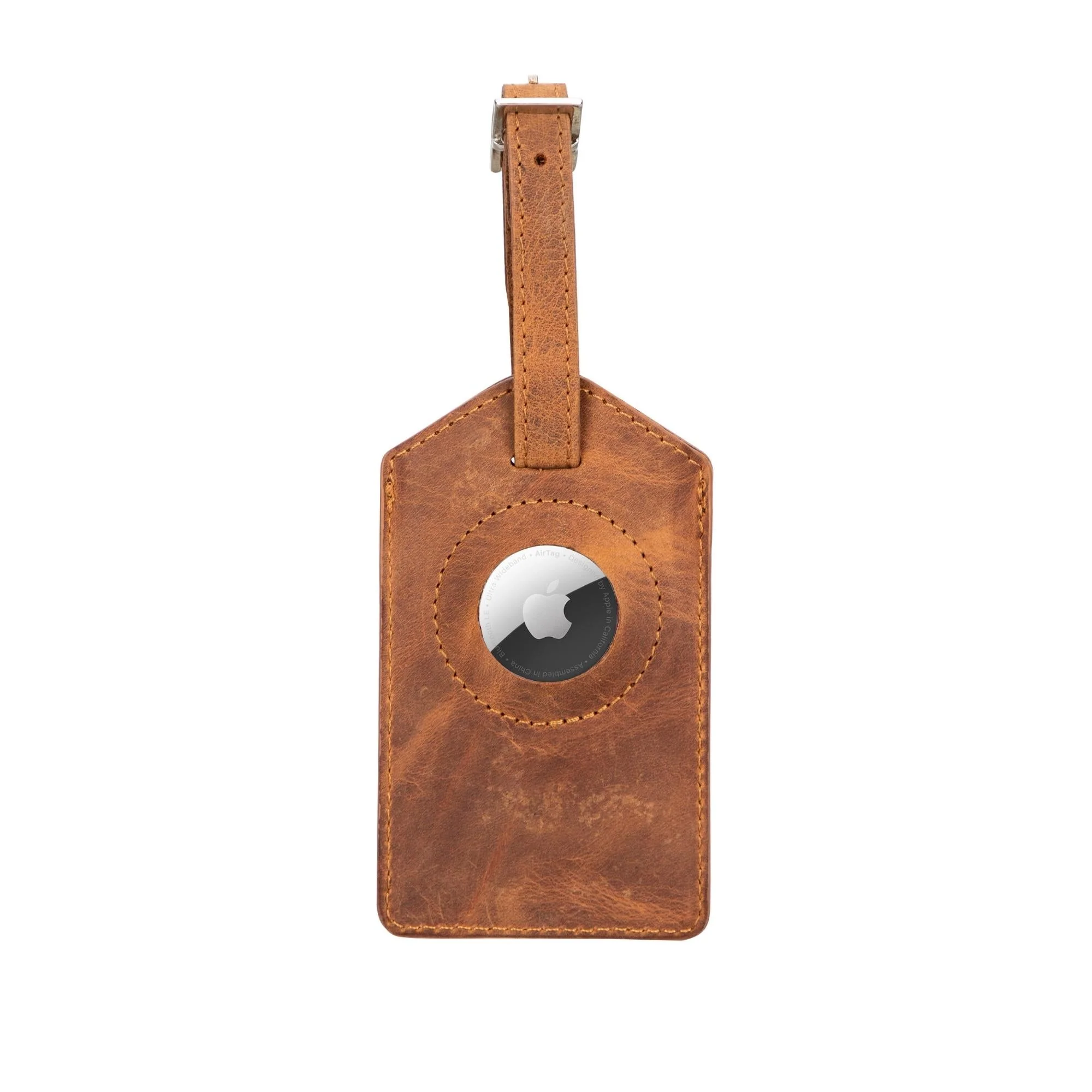 Estes Genuine Leather Luggage Tag with AirTag Slot - Image 14
