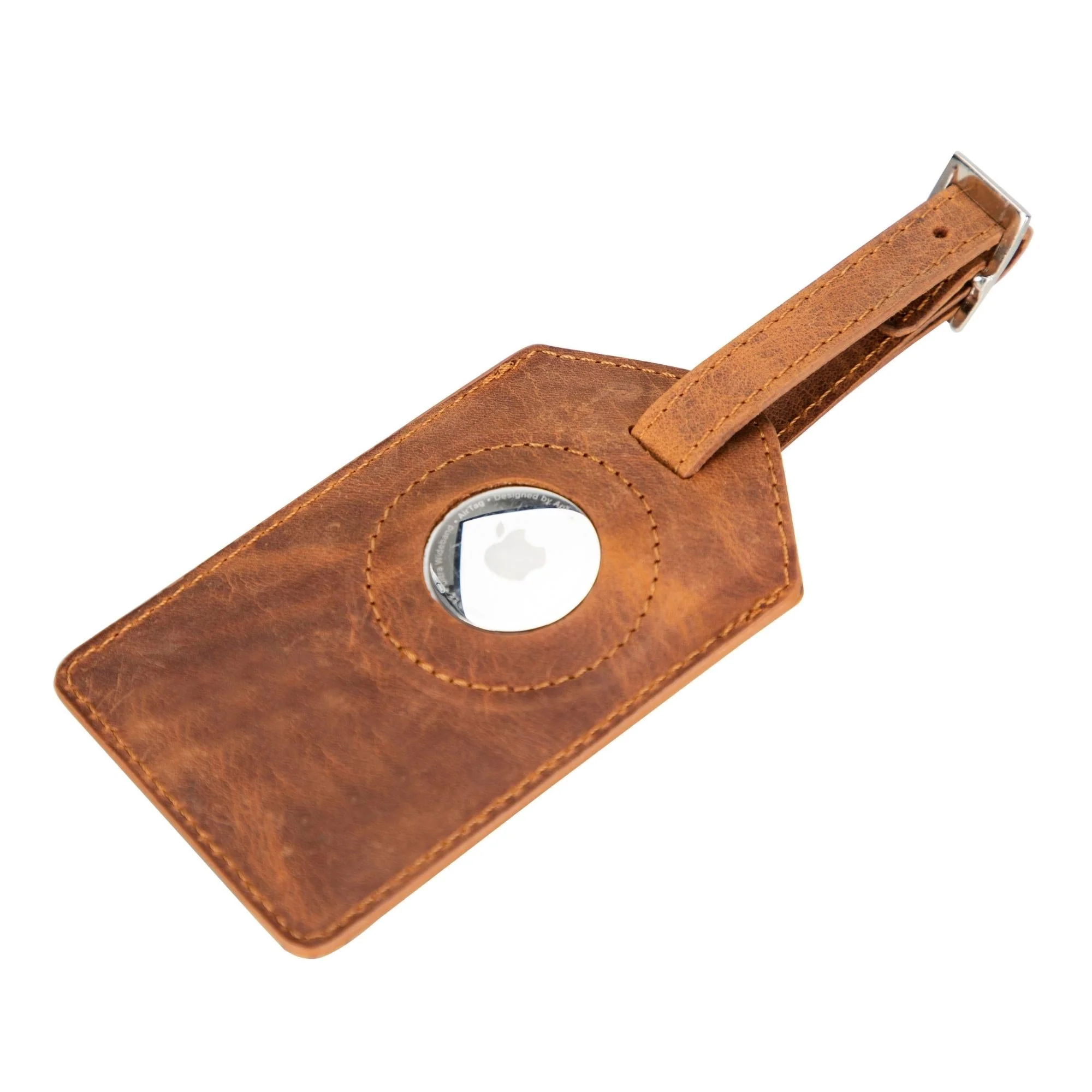 Estes Genuine Leather Luggage Tag with AirTag Slot - Image 15