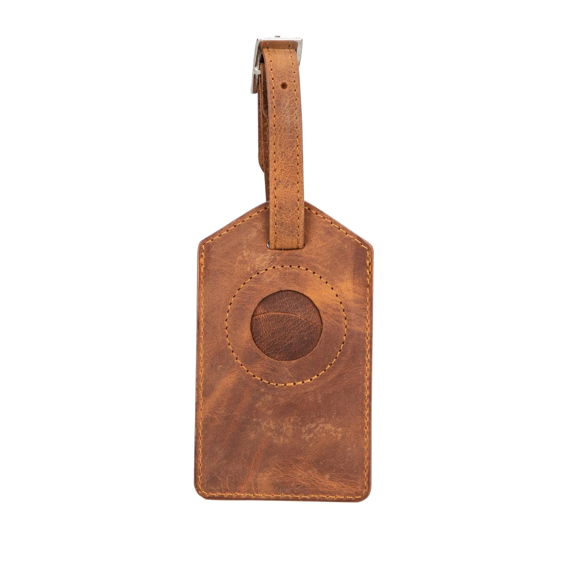 Estes Genuine Leather Luggage Tag with AirTag Slot - Image 18
