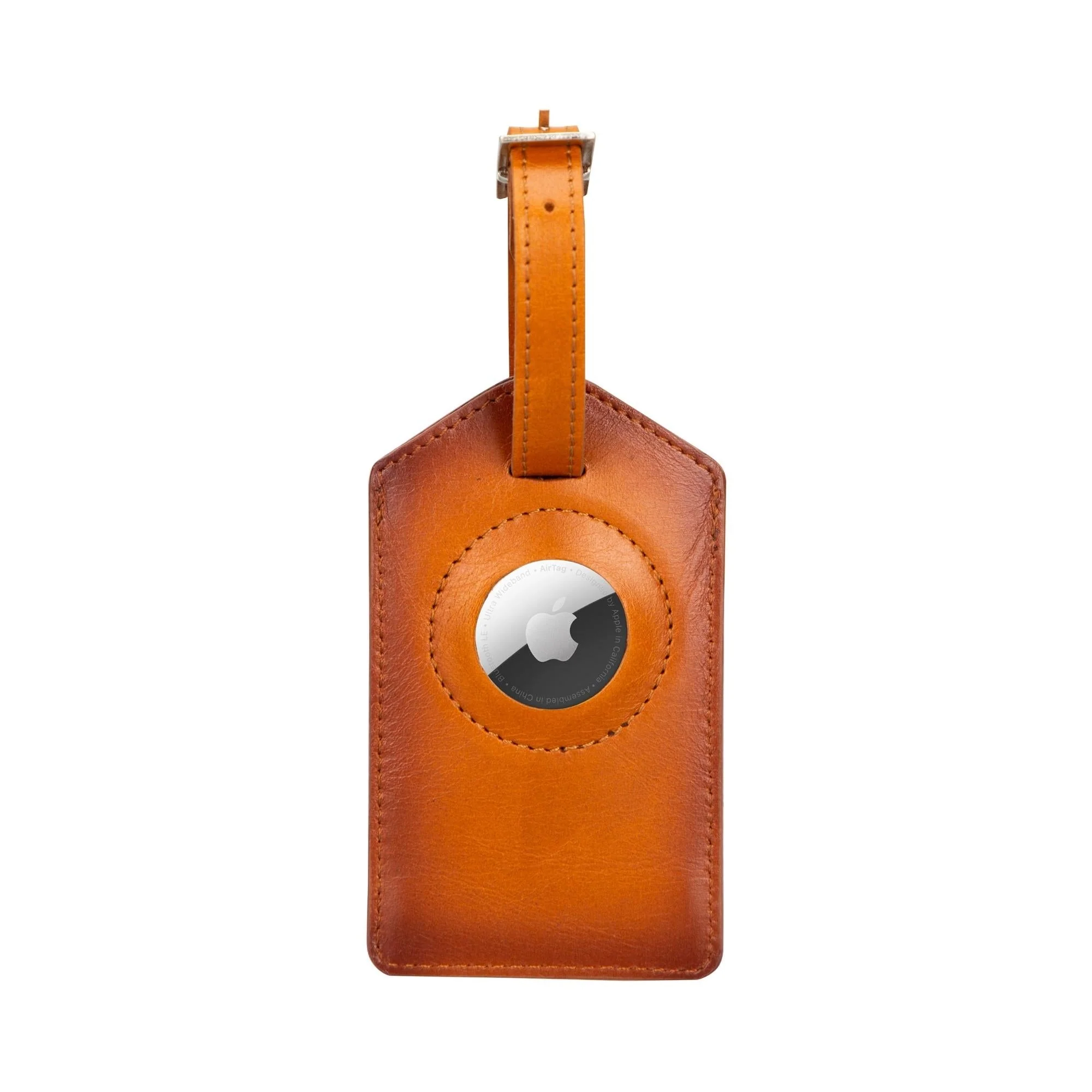 Estes Genuine Leather Luggage Tag with AirTag Slot - Image 2