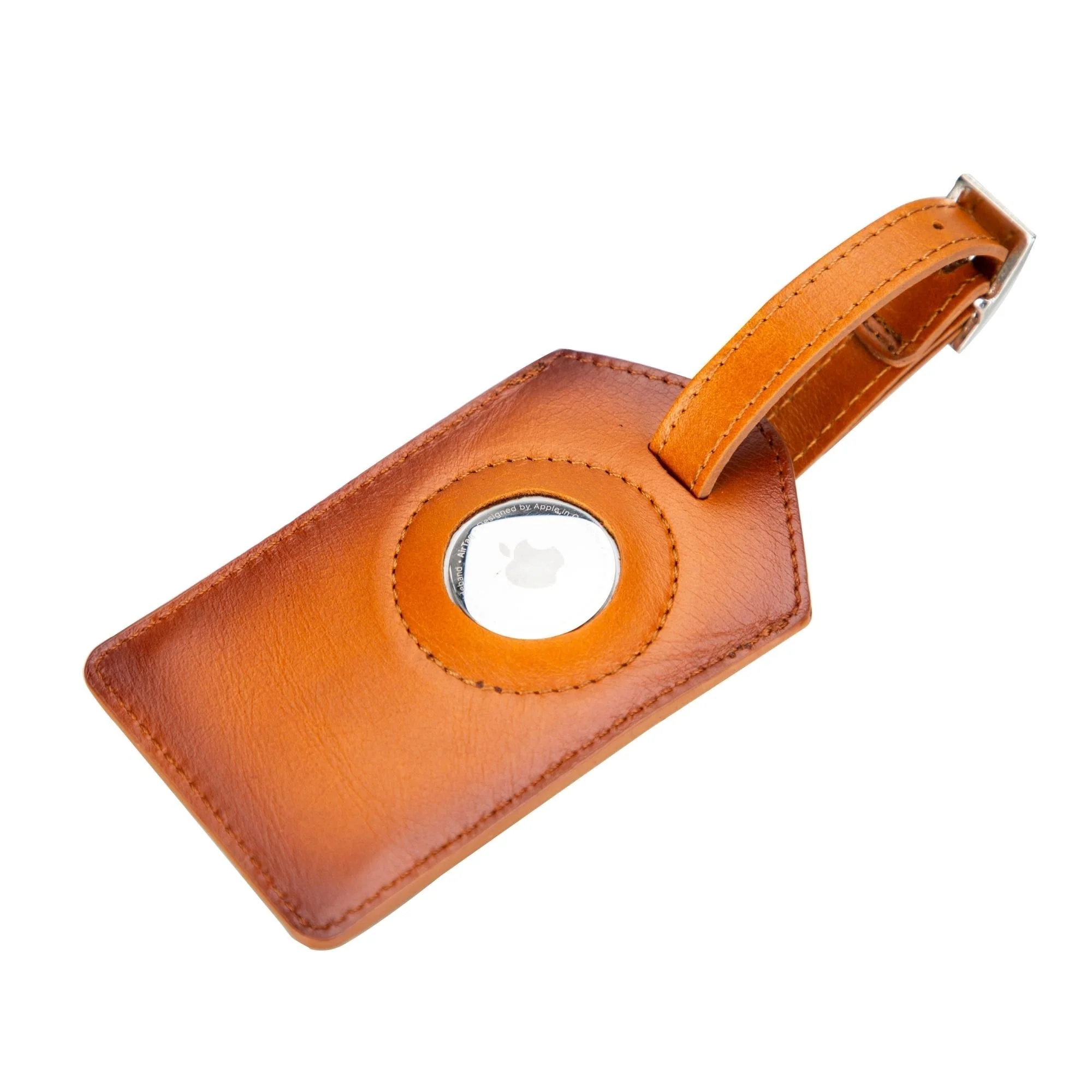 Estes Genuine Leather Luggage Tag with AirTag Slot - Image 3