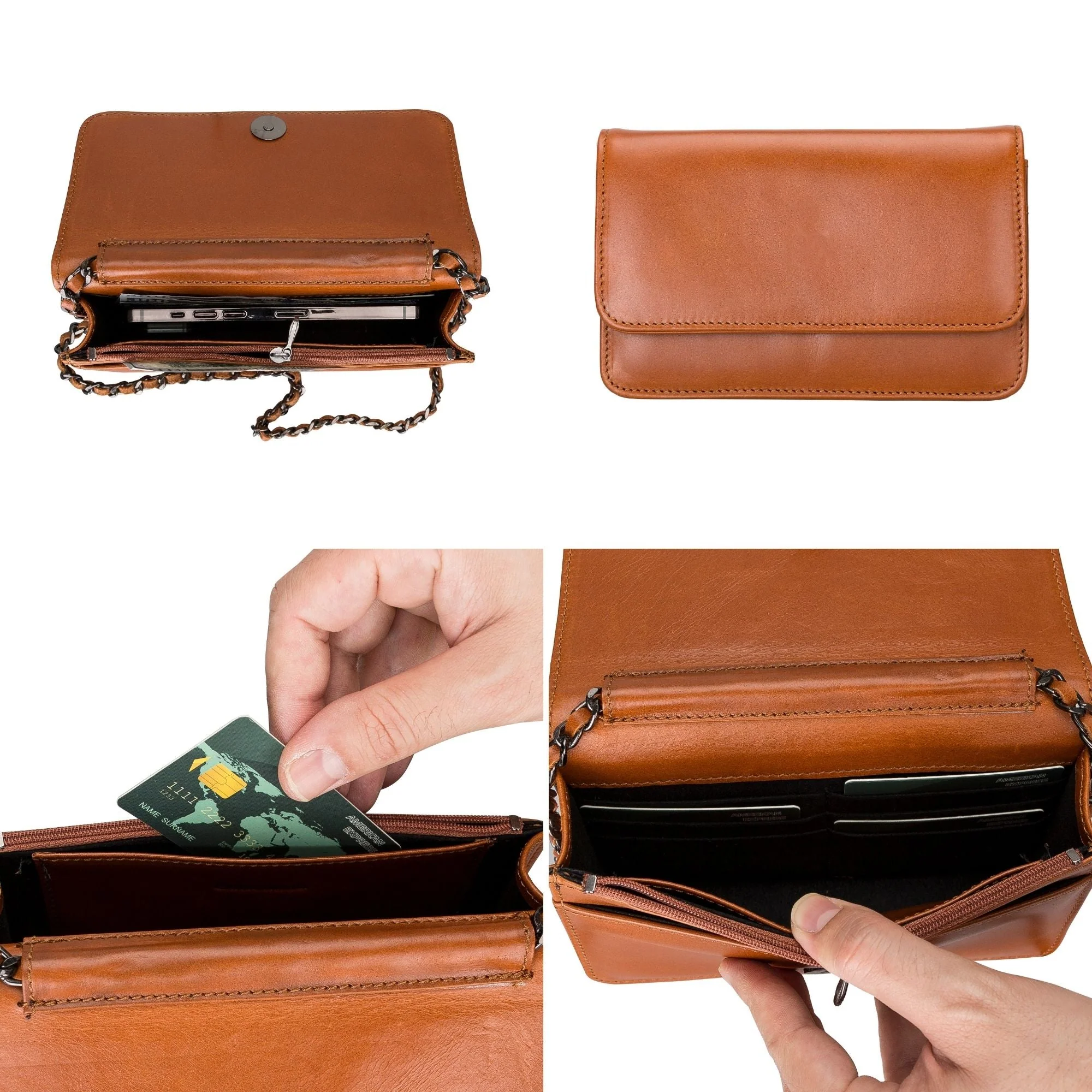 Evanston Minimalist Leather Handbag for Women - Image 13