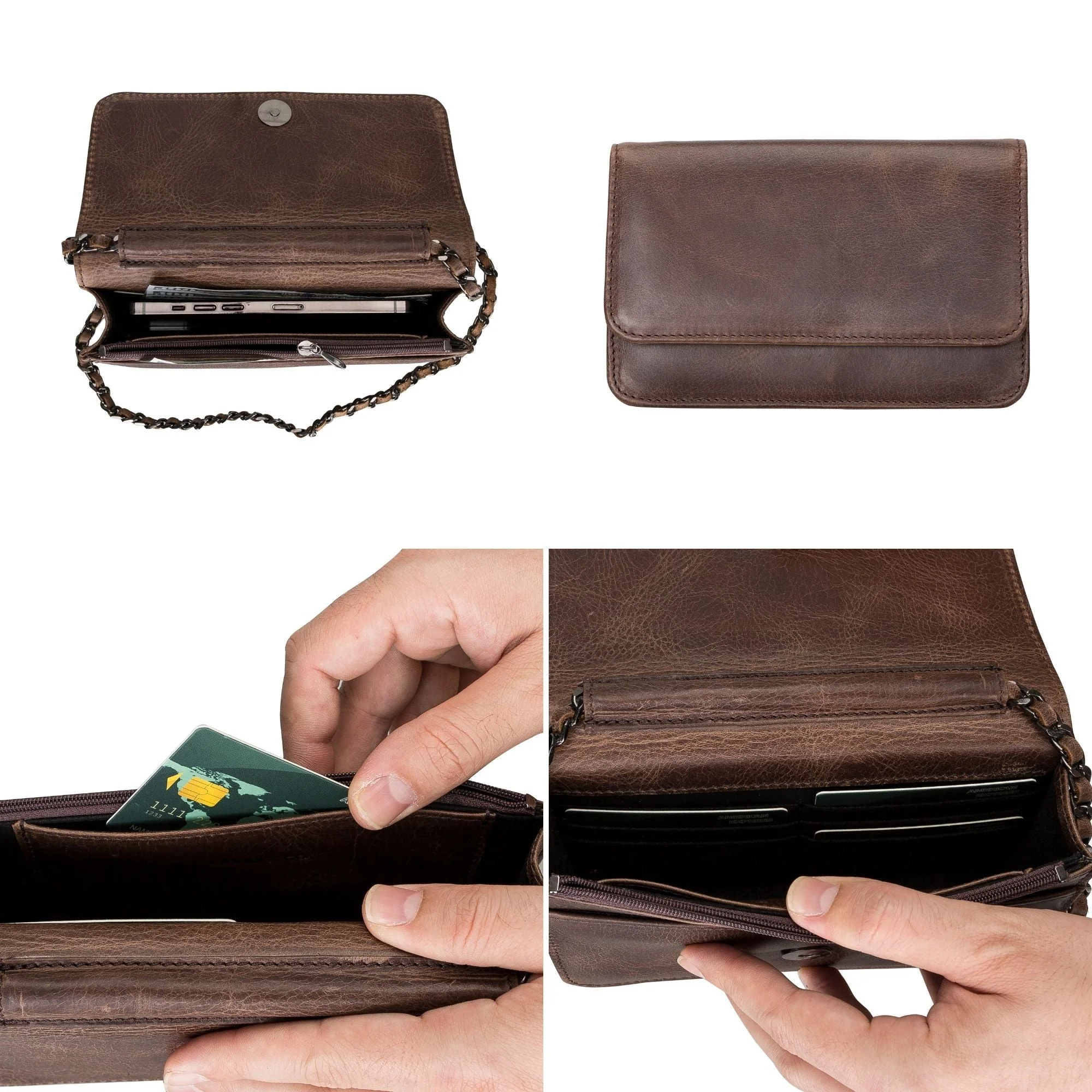 Evanston Minimalist Leather Handbag for Women - Image 17