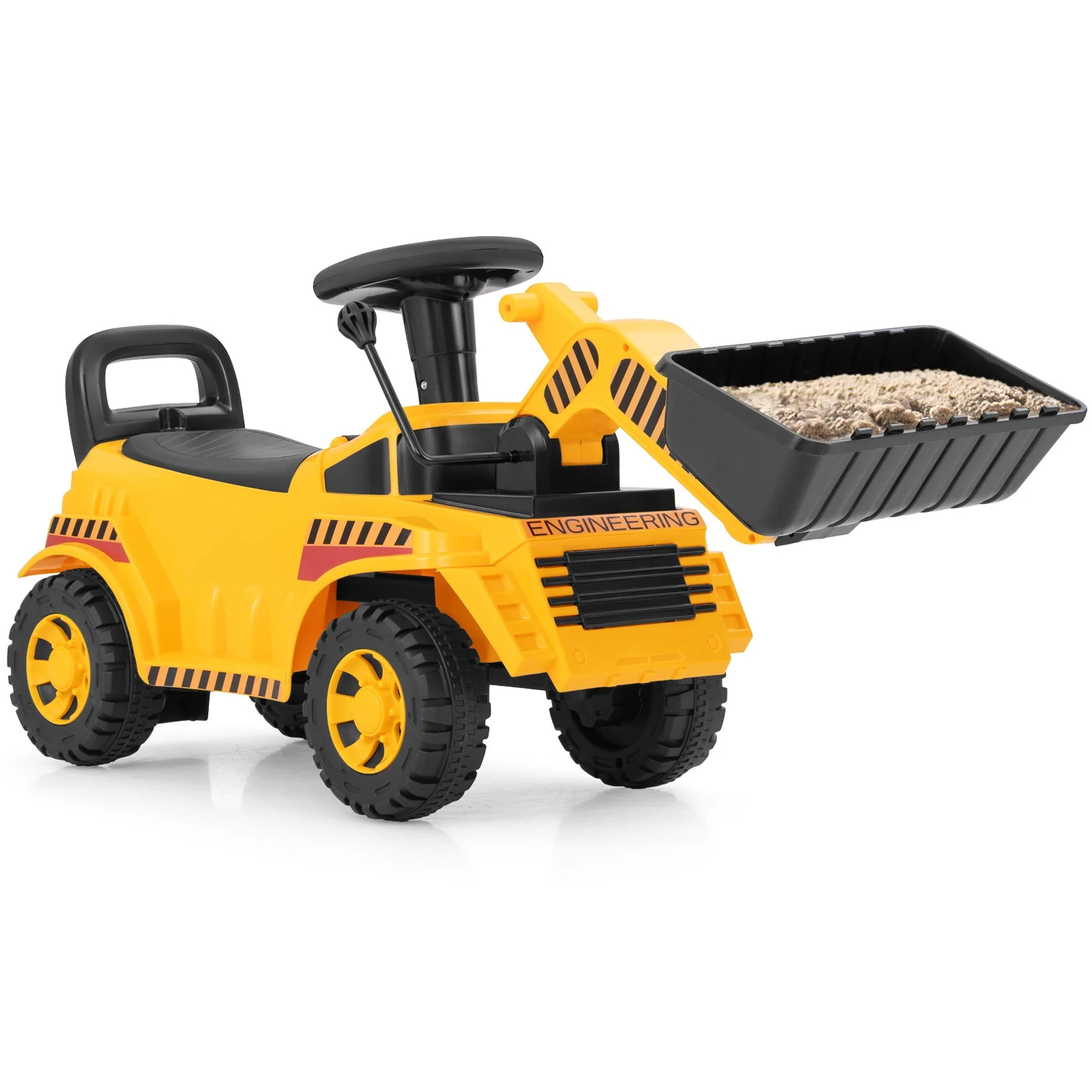 Excavator Digger Toy with Adjustable Bucket-Yellow - Image 3