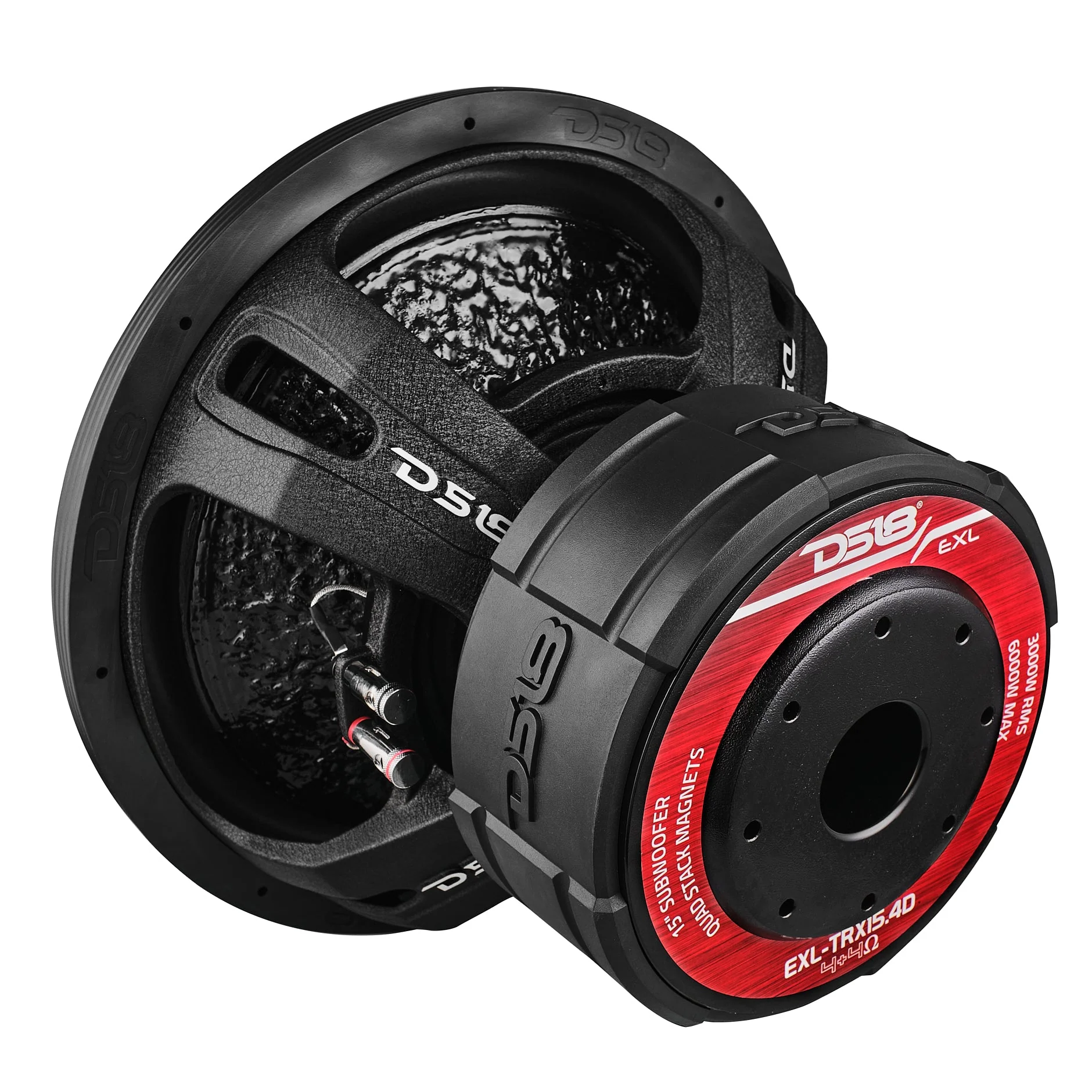 EXL 15” Subwoofer Quad Stack with Reinforced Cone 3000 Watts RMS 4” Dvc 4-Ohm - Image 3