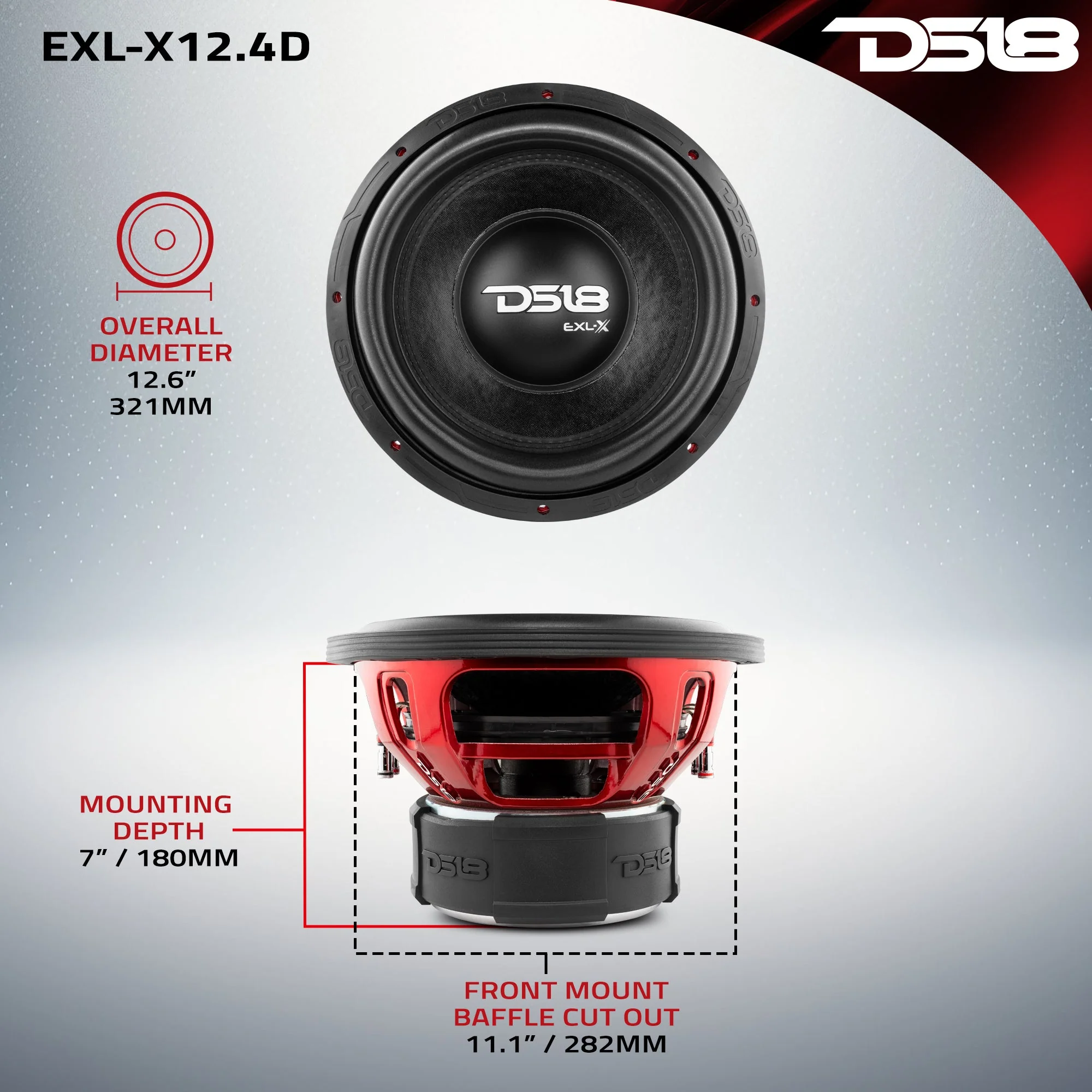 EXL-X 12" Subwoofer 1250 Watts Rms DVC 4-Ohms - Image 7
