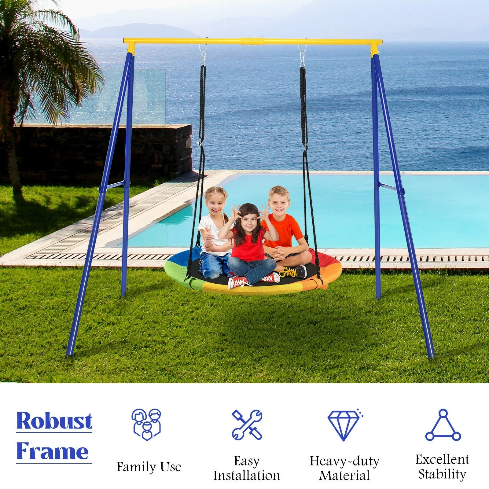 Extra Large Heavy Duty A-Frame Steel Swing Stand - Image 7