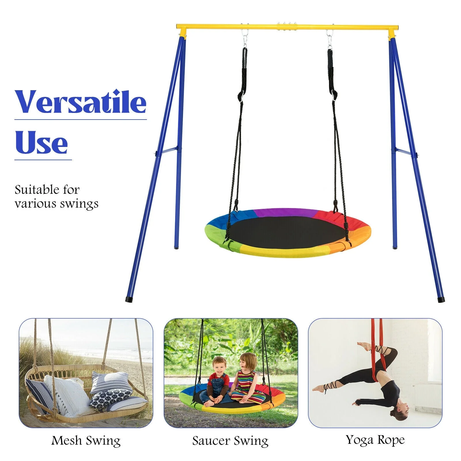 Extra Large Heavy Duty A-Frame Steel Swing Stand - Image 8