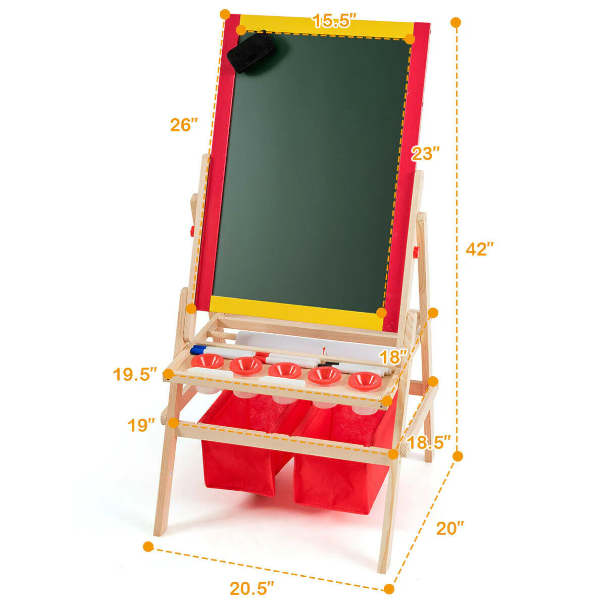 Flip-Over Double-Sided Kids Art Easel - Image 5