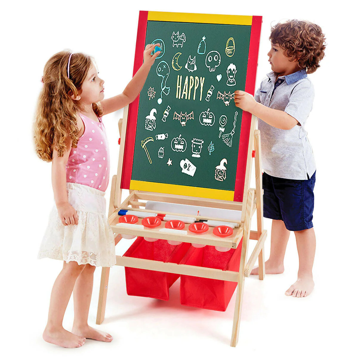 Flip-Over Double-Sided Kids Art Easel - Image 8