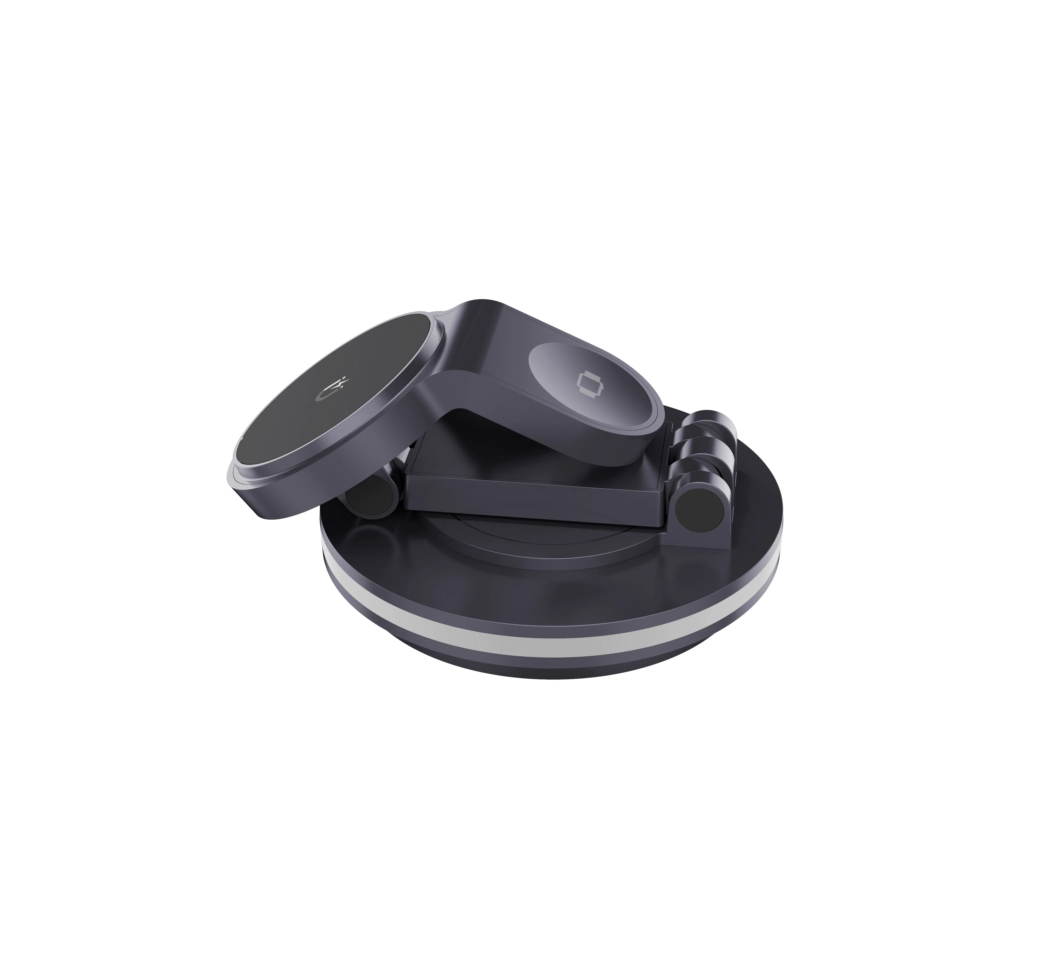 Foldable 4-in-1 Magnetic Wireless Charging Station with 7-Color Night Light for iPhone, Apple Watch & AirPods - Image 11
