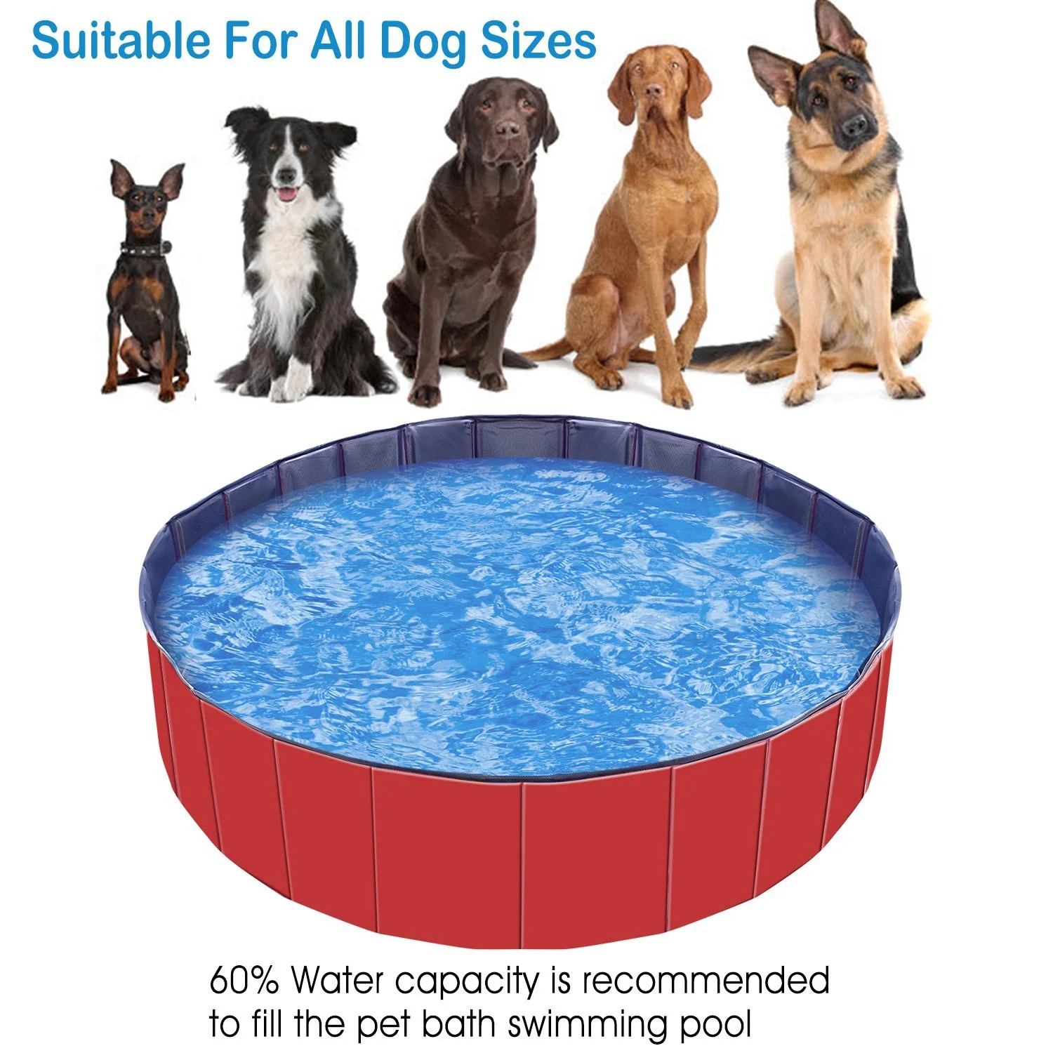 Foldable Pet Swimming Pool PVC Kiddie Baby Dog Swim Pool Bathing Tub Playmat Kids Pools - Image 2